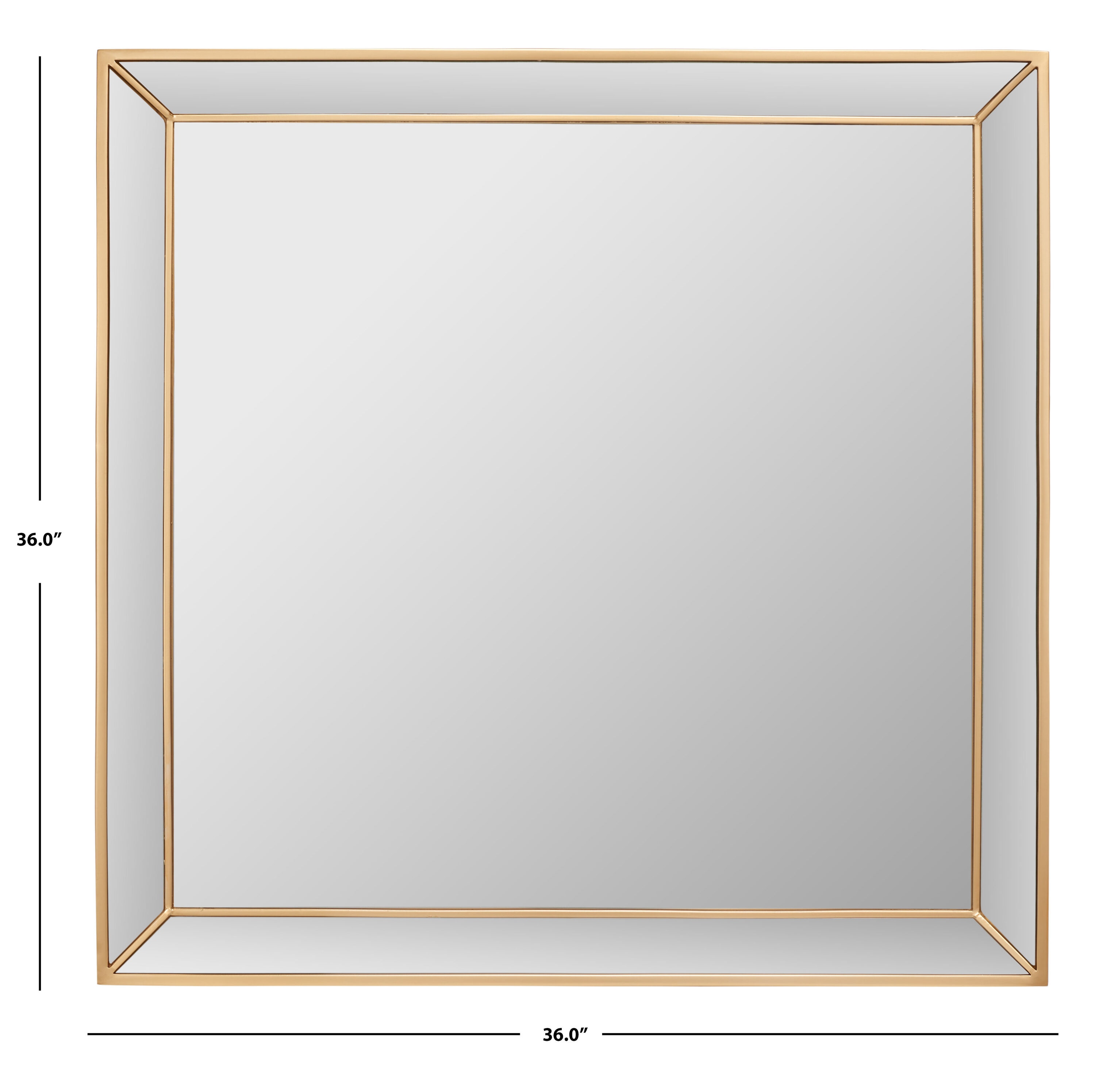 Presea 36-Inch Square Gold Framed Mirror