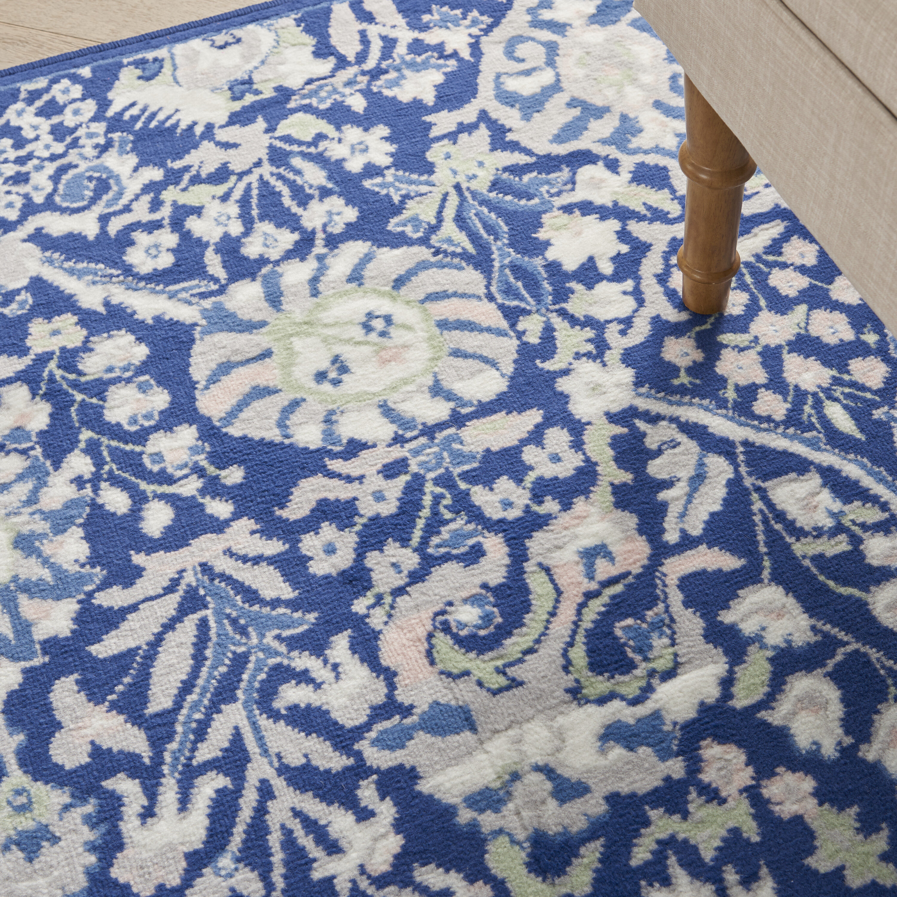 Bohemian Bliss Multicolor Floral 6' x 9' Flat Woven Area Rug