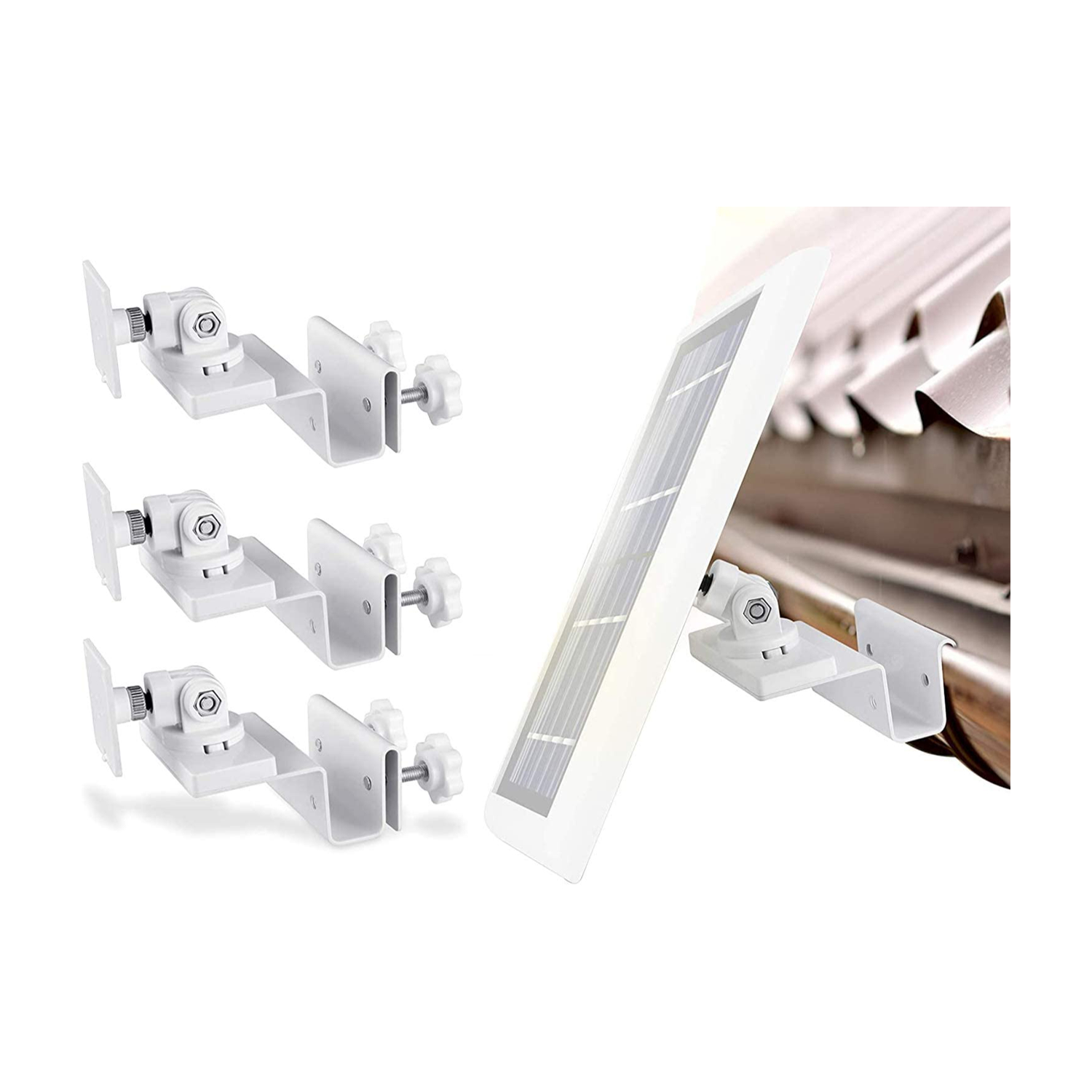 Wasserstein 4895230307243 Ring, Arlo, Blink, Reolink Cams, and Solar Panels White Swivel Tilting Security Camera Universal mount
