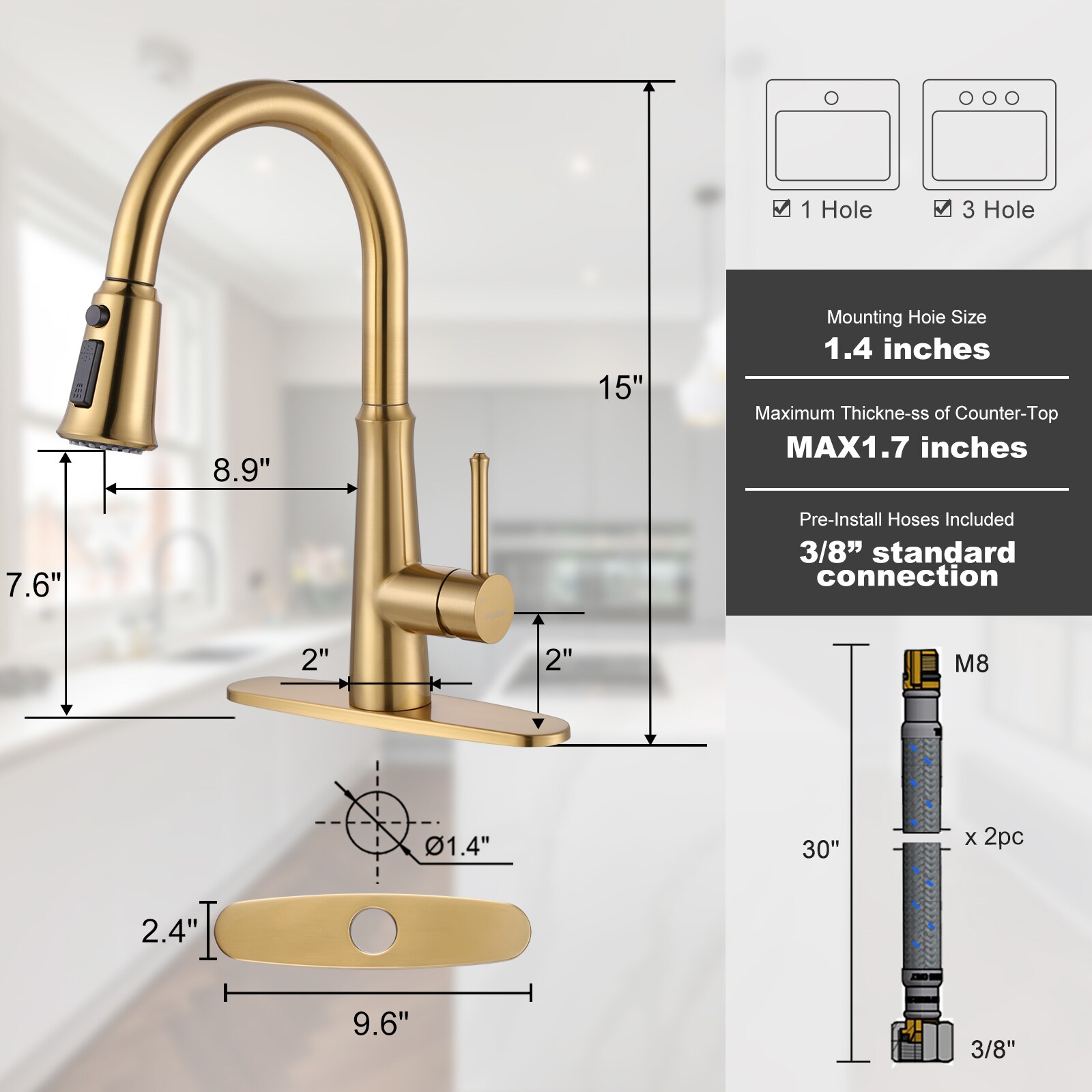 WOWOW 2310700G-LW Kitchen-Faucets - View #8