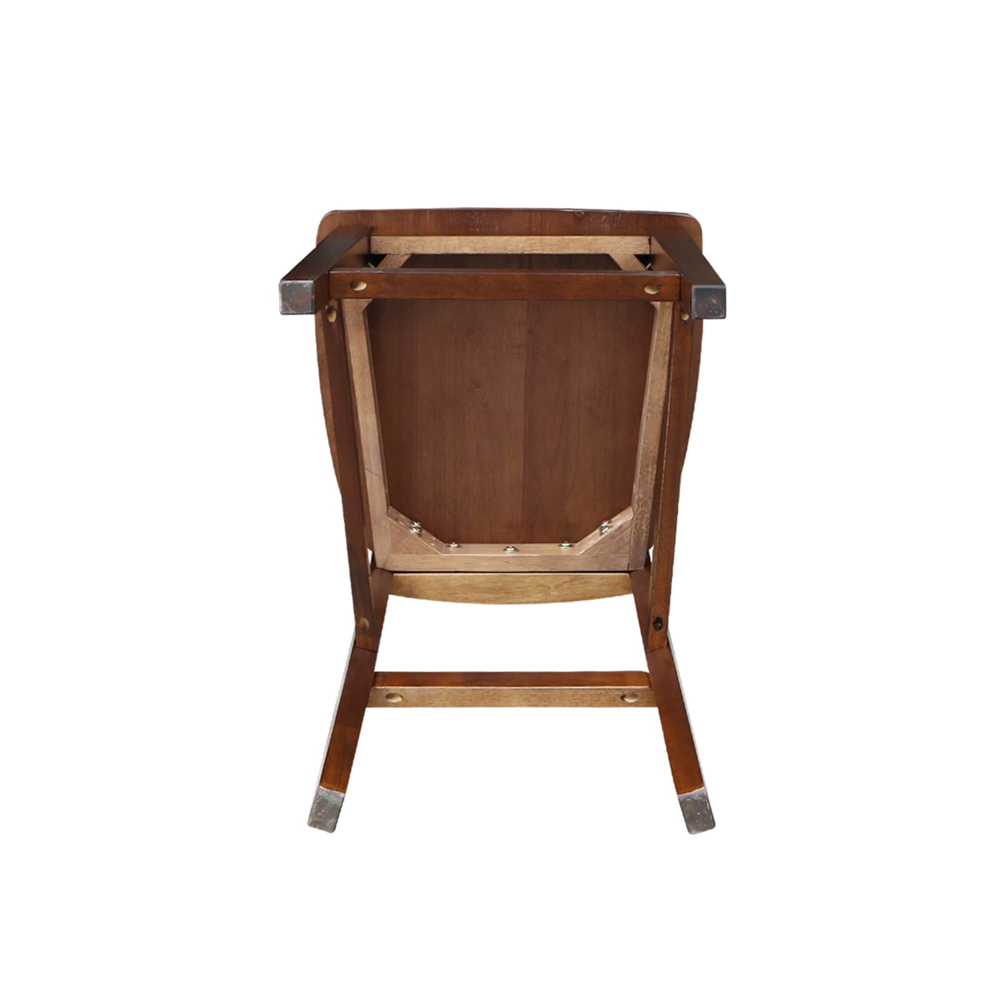 San Remo 24" Espresso Solid Wood Counter-Height Stool