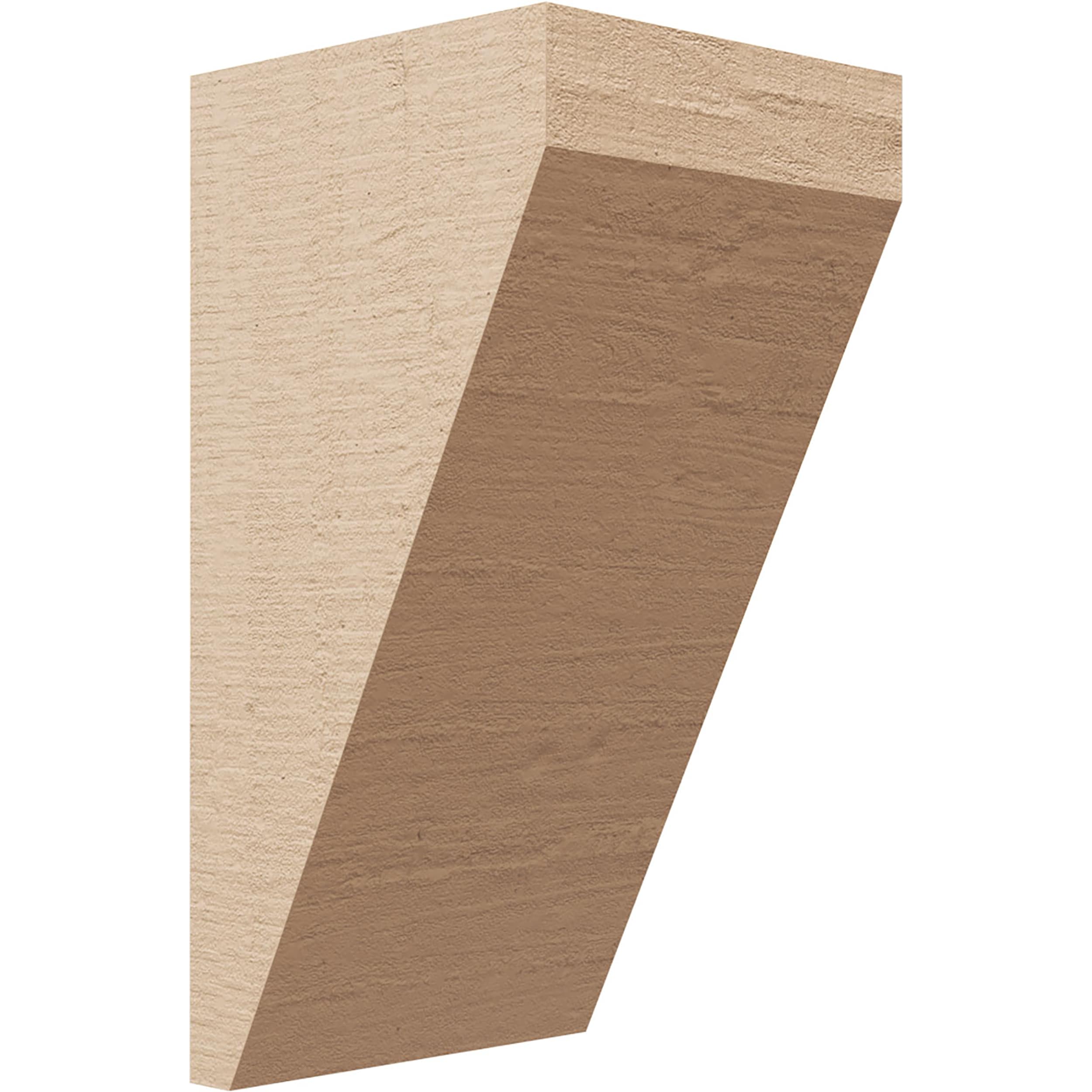 Ekena Millwork CORU06X06X12CONRCPR 6-in x 6-in x 12-in Rough Cedar Woodgrain TimberThane Primed Urethane Paintable/Stainable Corbel