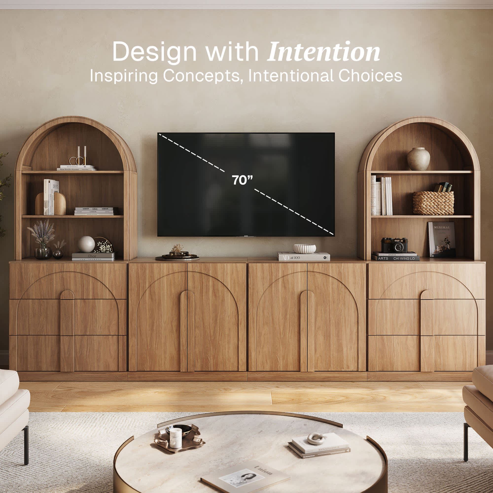 Belleze 014-HG-42016-C+1B2F Tv-Stands - View #3