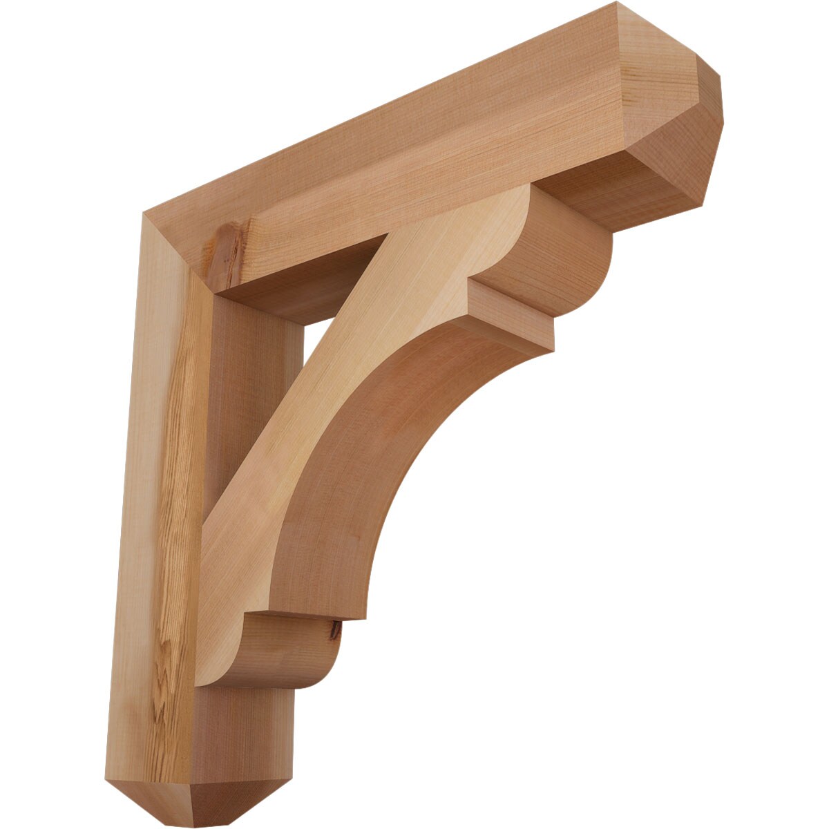 Ekena Millwork BKT04X20X20OLY04SWR Olympic craftsman smooth 3-1/2-in x 20-in x 20-in Western red cedar Brown Wood Standard bracket