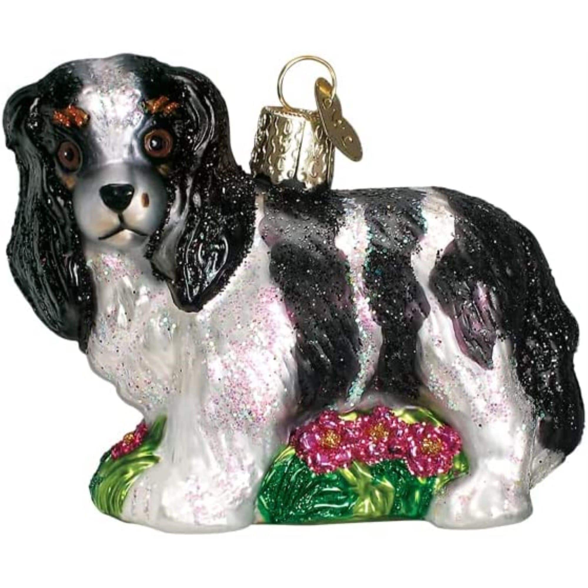 Old World Christmas 729343126122 Blown Glass Ornament for Christmas Tree - King Charles Spaniel