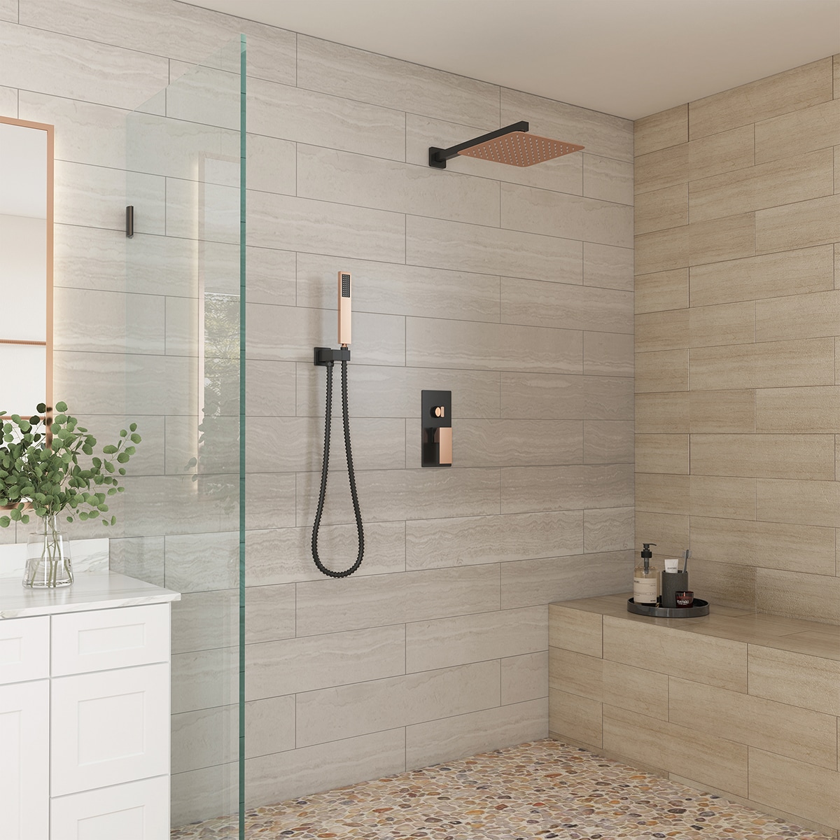 Mondawe WF6360-10BRG Showerhead-Bar-Panels - View #3
