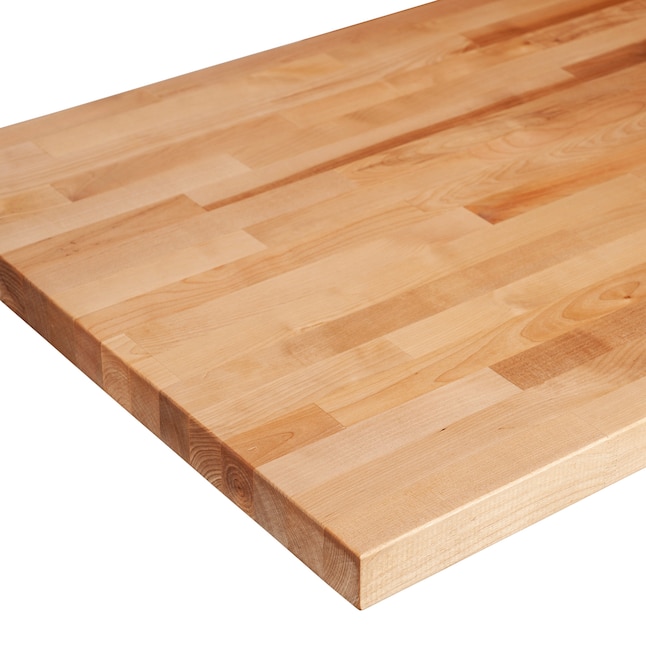 Straight Butcher Block Birch Countertop, Most Durable Wood Kitchen Countertops