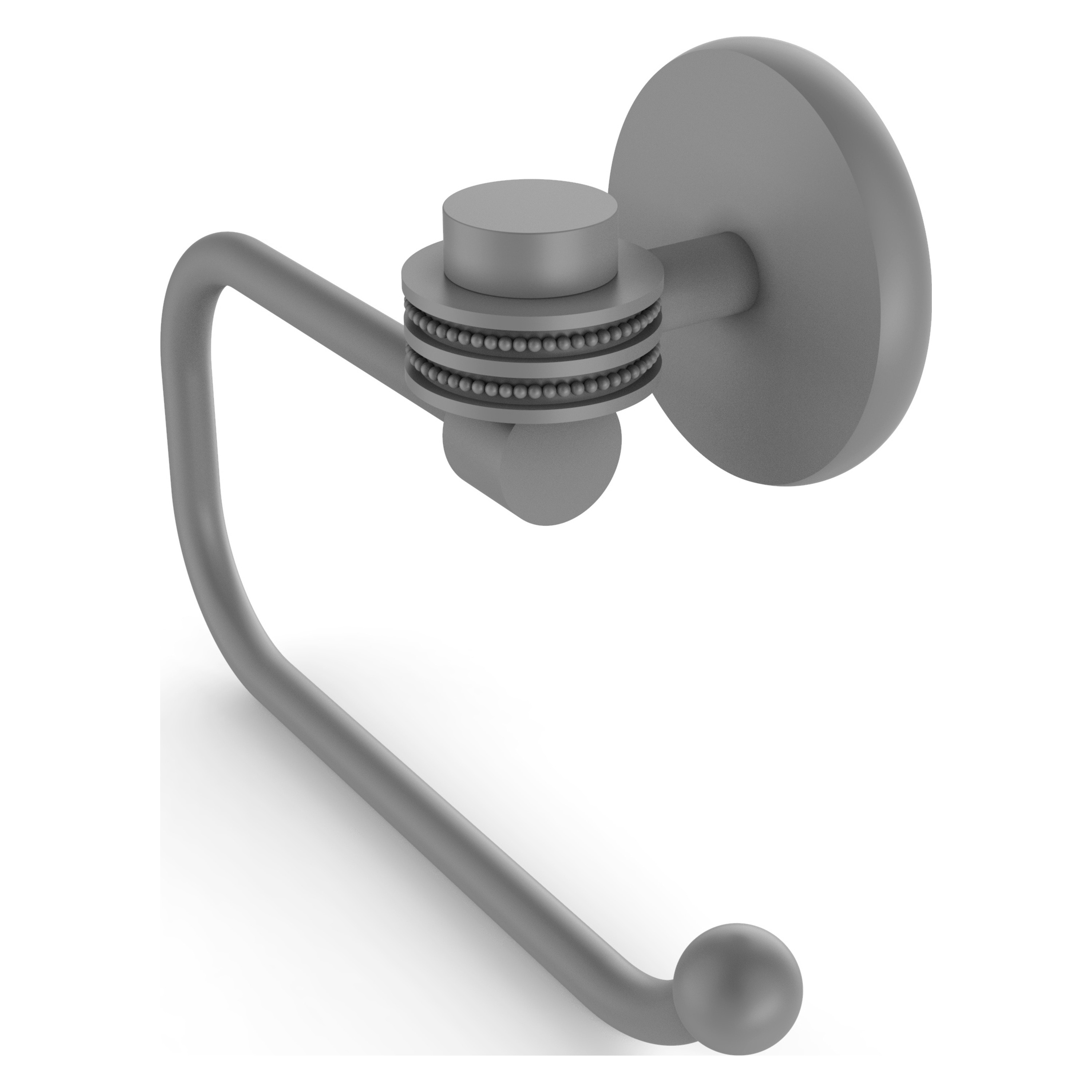 Allied Brass 7124ED-GYM Satellite Orbit One Matte Gray Wall mount Single post Toilet Paper Holder 1 -Rolls with Storage
