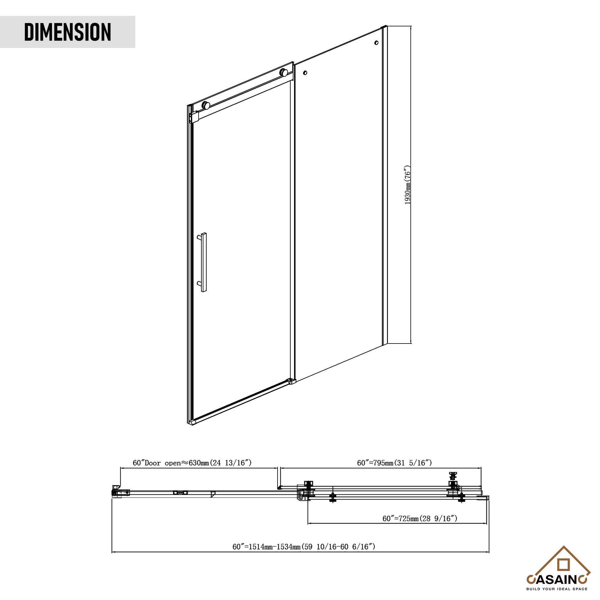 CASAINC A33S111 Shower-Doors - View #9