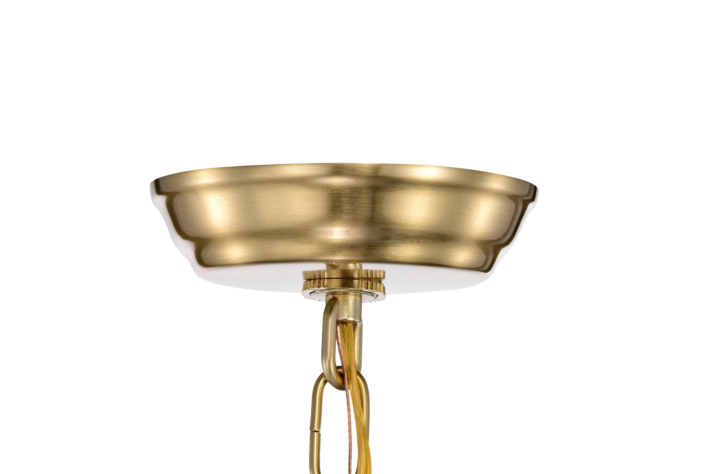 Gold Geometric Lantern Pendant Light with Glass Shades