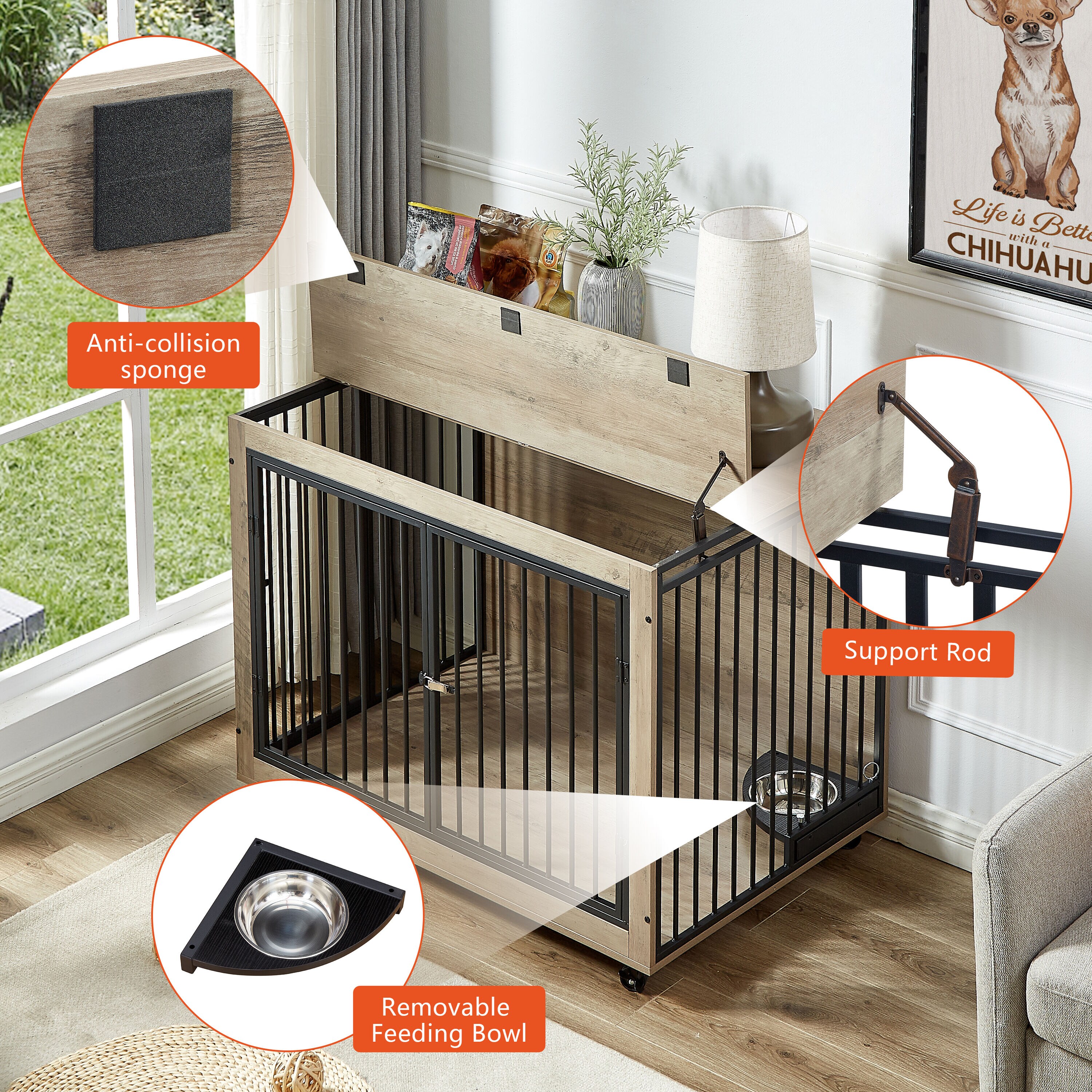 LIVIZA GIJ-DC001-44GY Pet-Crates-Carriers - View #8