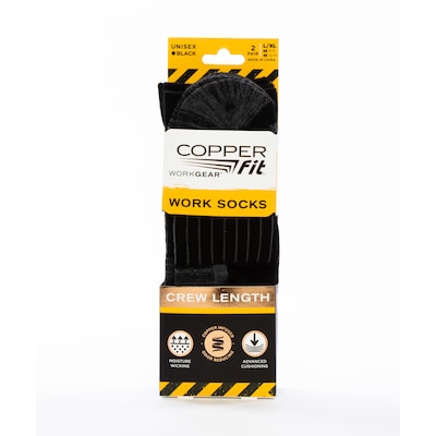 Copper Fit Small Compression Sport Socks - Black, 3 pk - Kroger