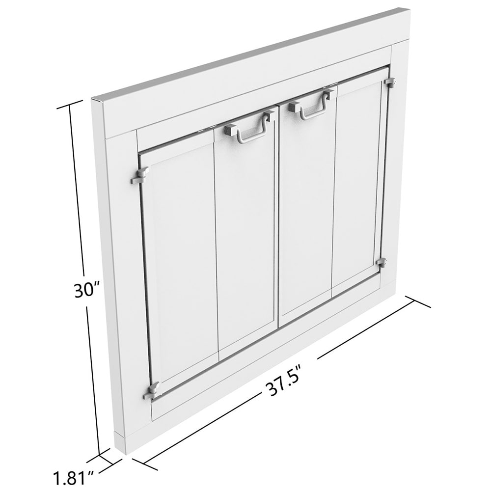allen + roth FPDS601BLK Glass-Fireplace-Doors - View #9