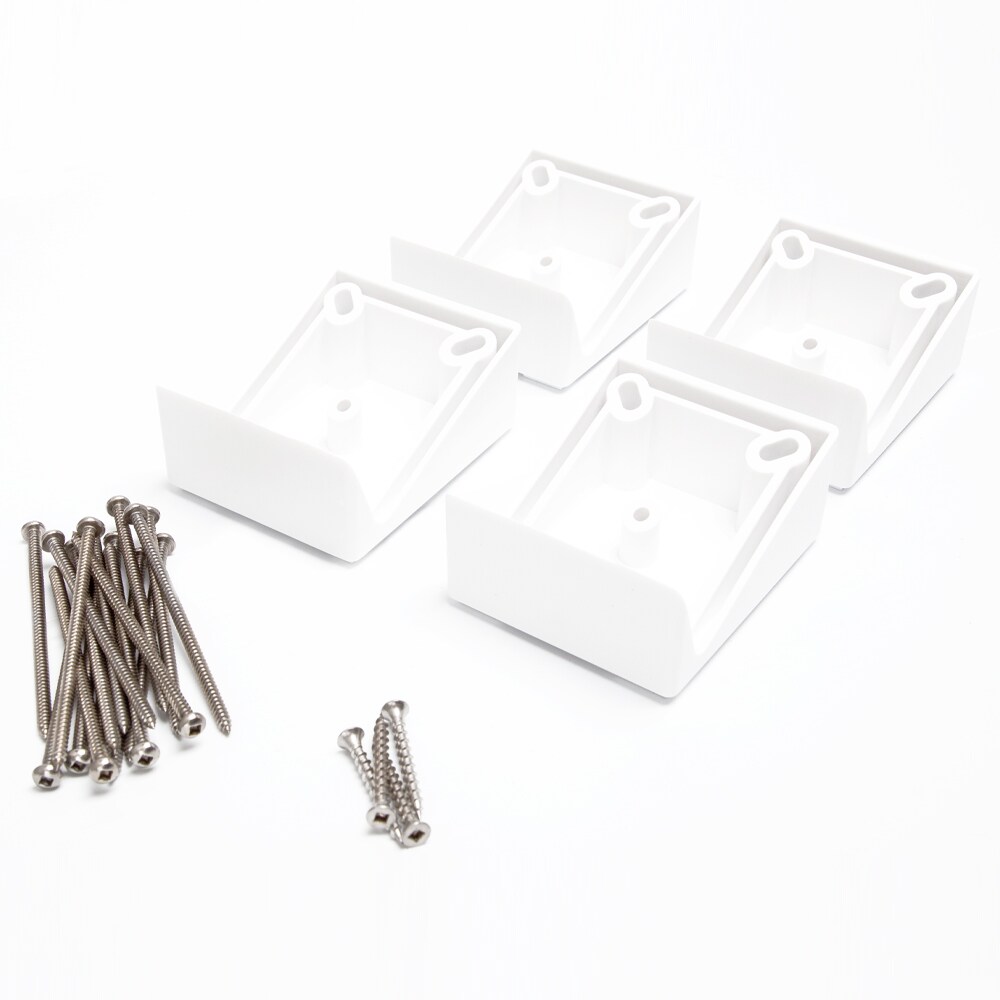 Deckorators 2-in x 5.5-in Grab and Go Contemporary White 22.5-degree Composite Angle Adapter (2-Pack)