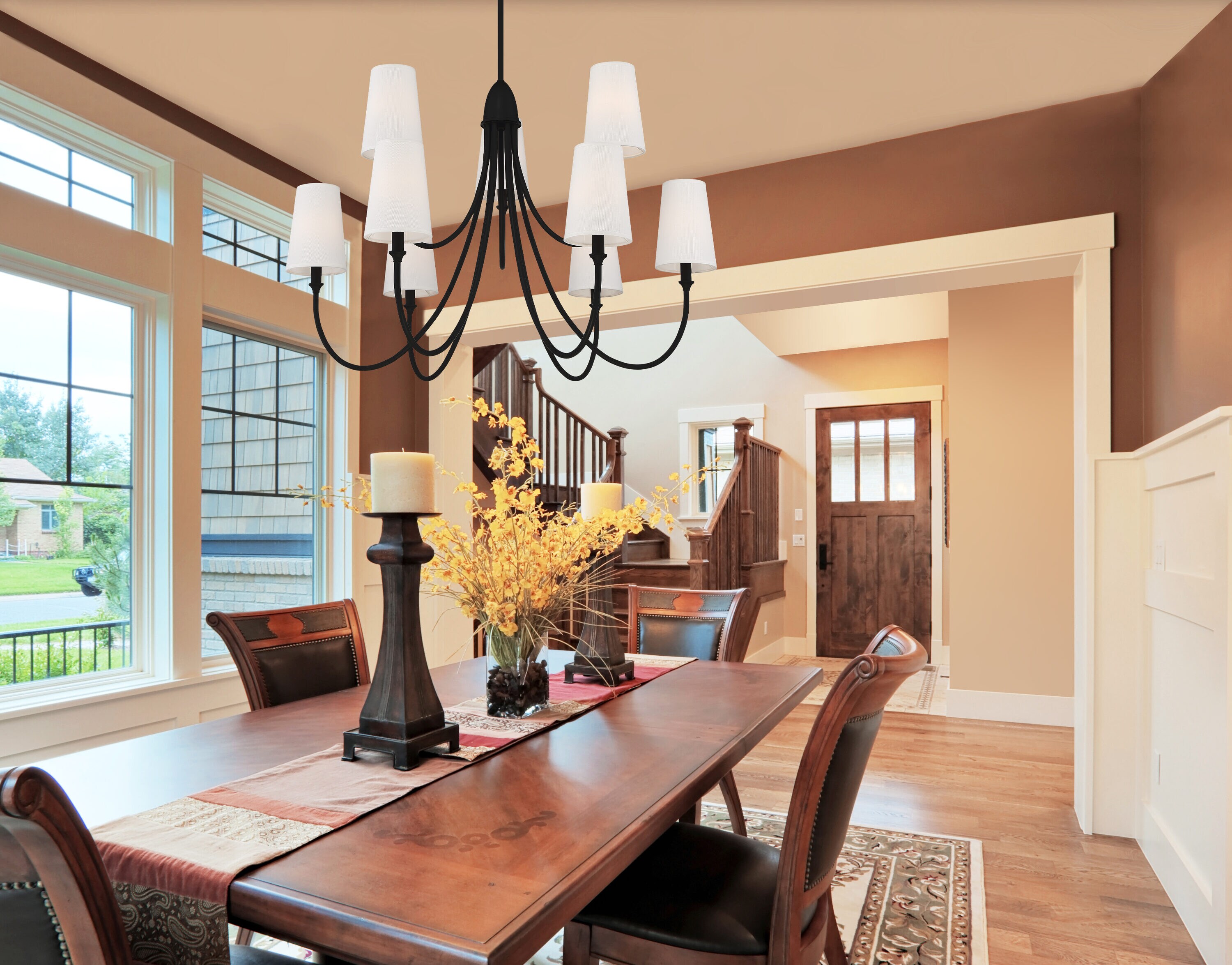 Savoy House Cameron 35" Warm Brass 9-Light Chandelier