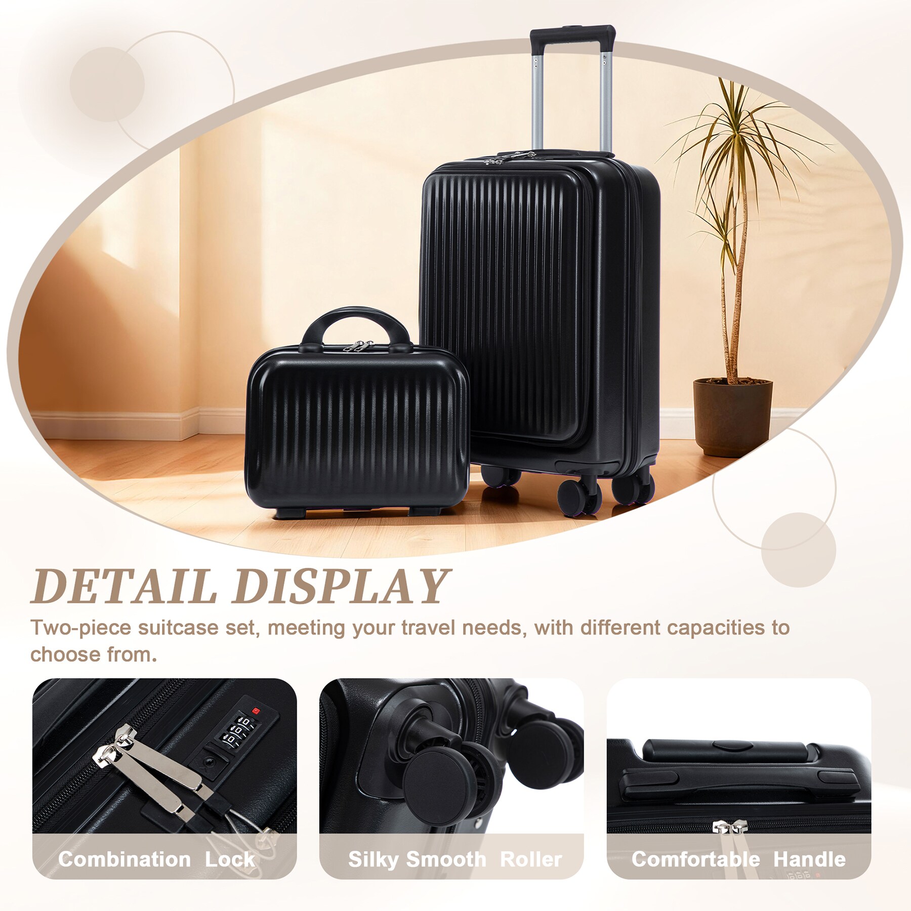 SINOFURN SYD9400001BK Luggage-And-Luggage-Sets - View #3