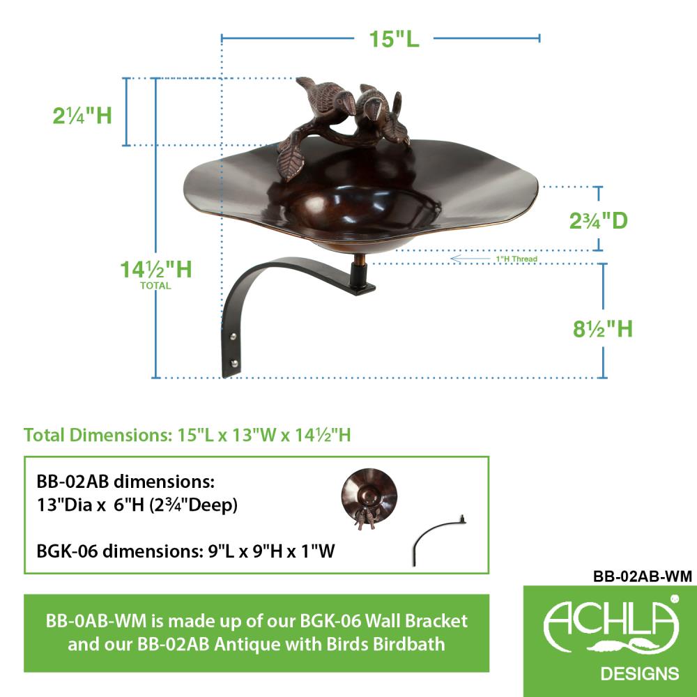 Minuteman International BB-02AB-WM birdbaths - View #2