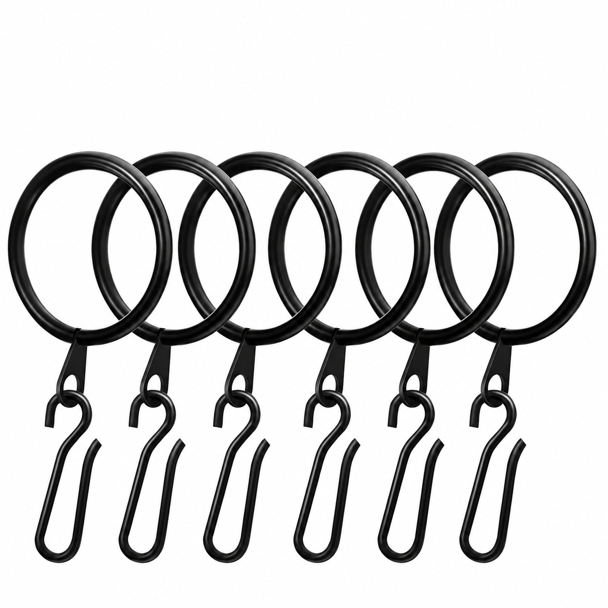 Aoibox - 120 Pack Metal Curtain Rings with Pin Hooks 1 26 in Internal Diameter for Drapes and Cu...