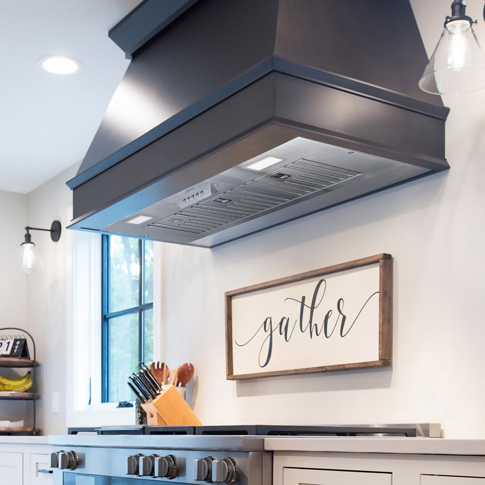 Akicon 36-in 600-CFM Ducted Stainless Steel Under Cabinet Range Hoods ...