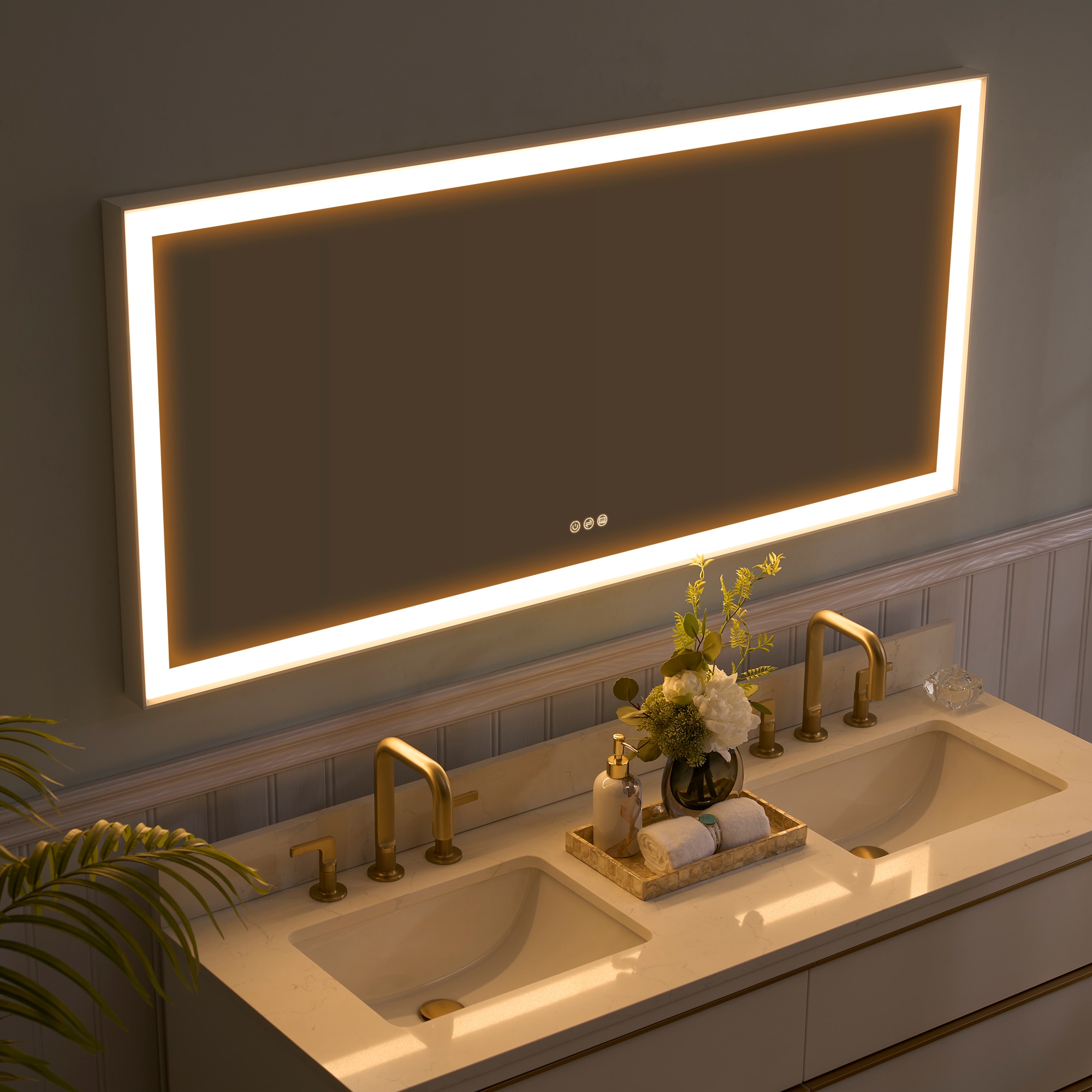 WELLFOR M1FM6028WT Framed-Bath-Mirrors - View #5