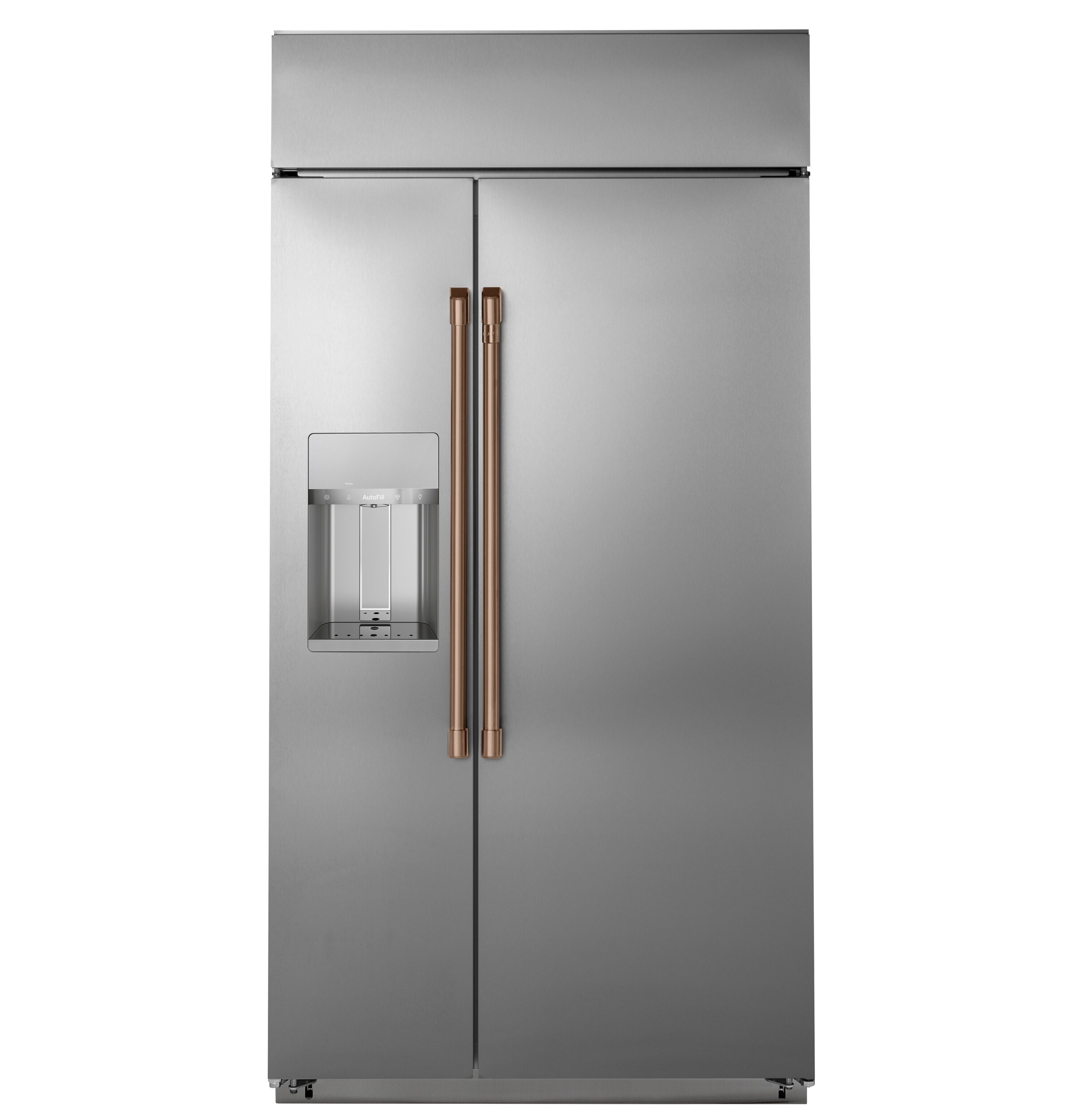 Cafe Built-in Side-by-side Refrigerator 2 Piece Handle Kit - Brushed 