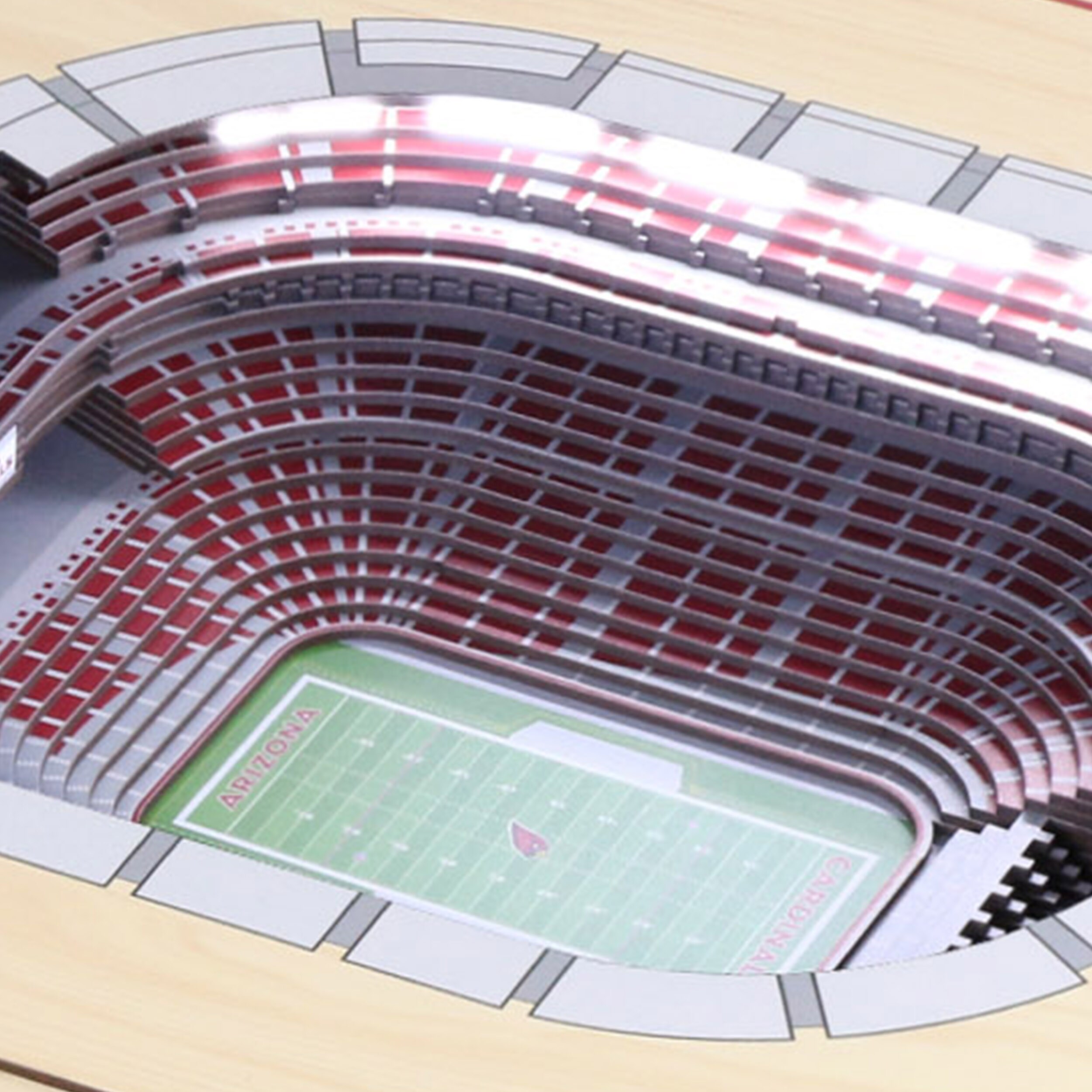 Arizona Cardinals 25 Layer Stadium View 3D Wall Art