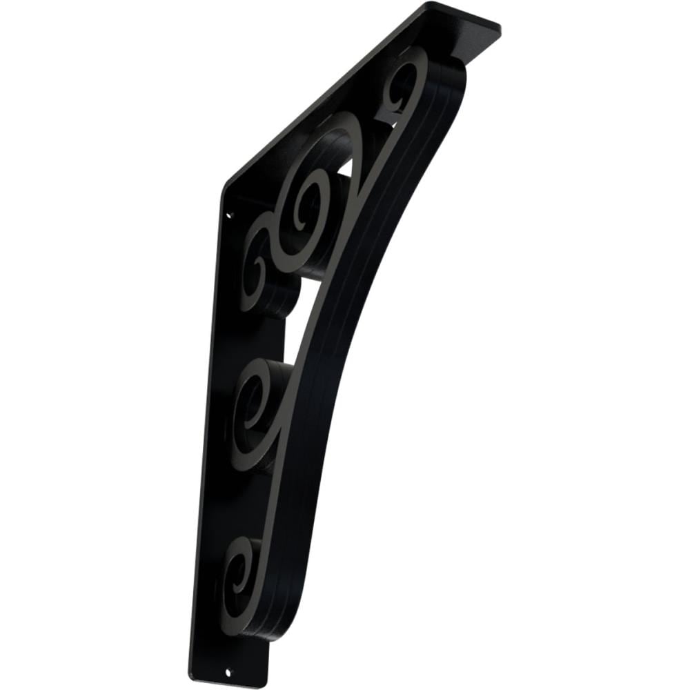Ekena Millwork BKTM02X10X12TTN Tristan 10-in x 2-in x 12-in Black Wrought iron Countertop support bracket