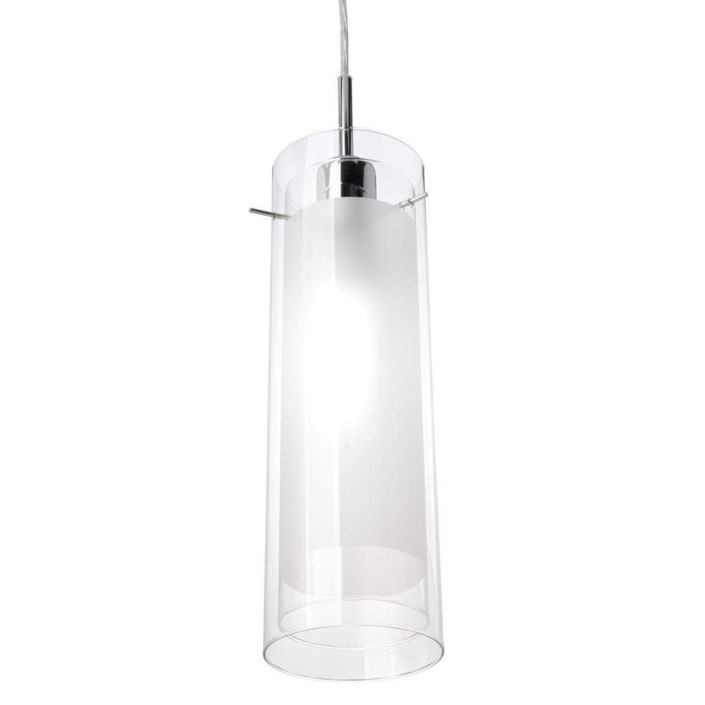 Sydney Polished Chrome and Alabaster Glass Pendant Light