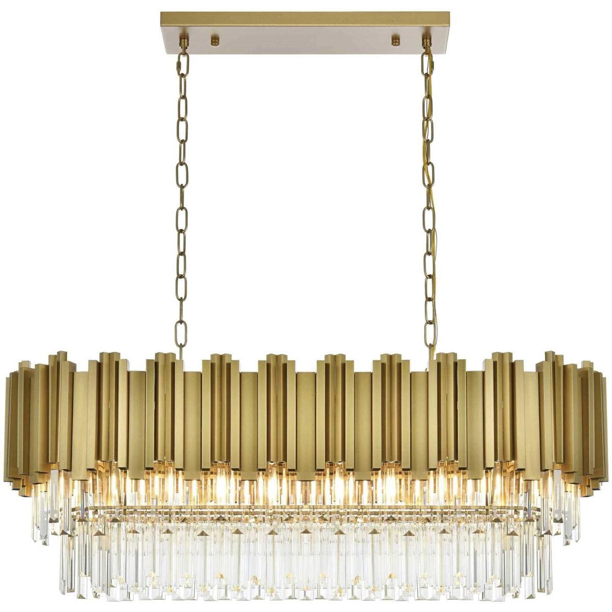 Elegant Lighting 2845034 3401G36SG Willow Chandelier Satin Gold