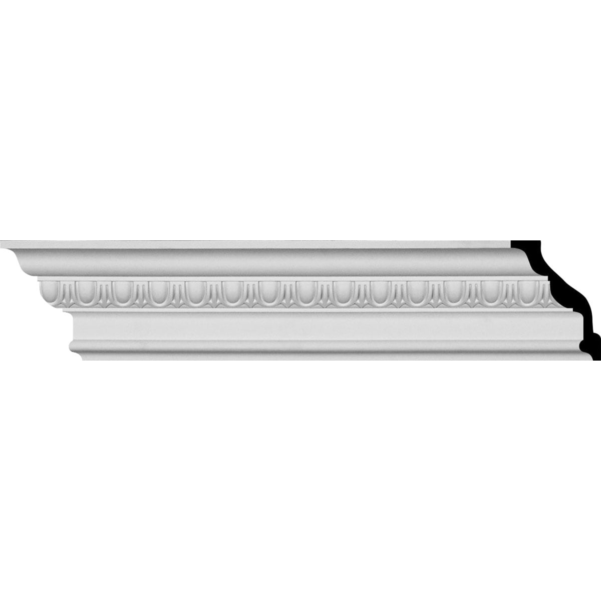 Ekena Millwork 1378686 Egg and Dart 5-7/8-in x 7-ft 10-1/2-in Primed Urethane Crown Moulding 12 -Pack