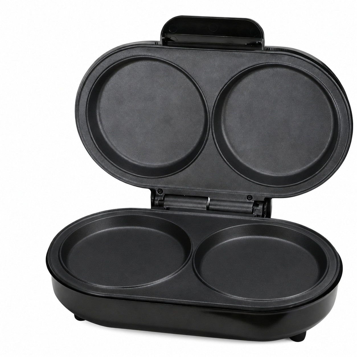 Aoibox LABKFPMU  Dual Omelette Maker with Two 4 75 in Round Nonstick Grooves for Egg Bites Frittatas and Mini Pancakes Black