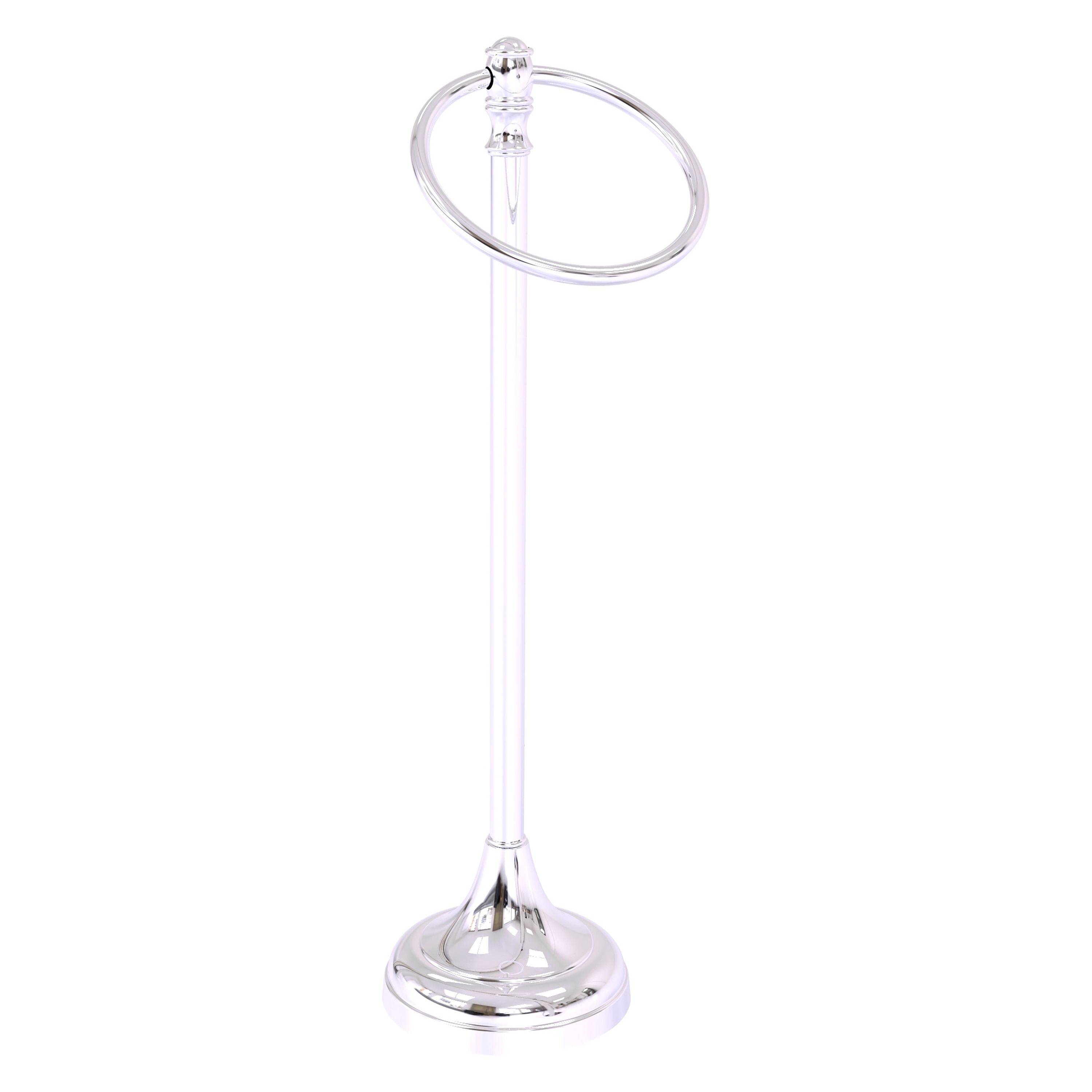 Allied Brass CL-54-PC Carolina Polished Chrome Freestanding countertop Single Towel Ring