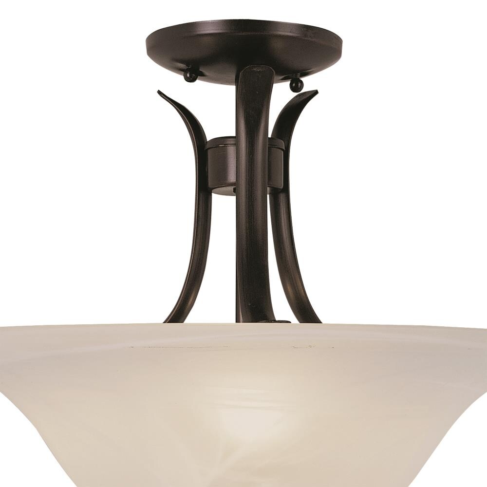 Lucid Lighting 3 Light 15 In Oil Rubbed Bronze Semi Mount Light 9286 Rob At 6107