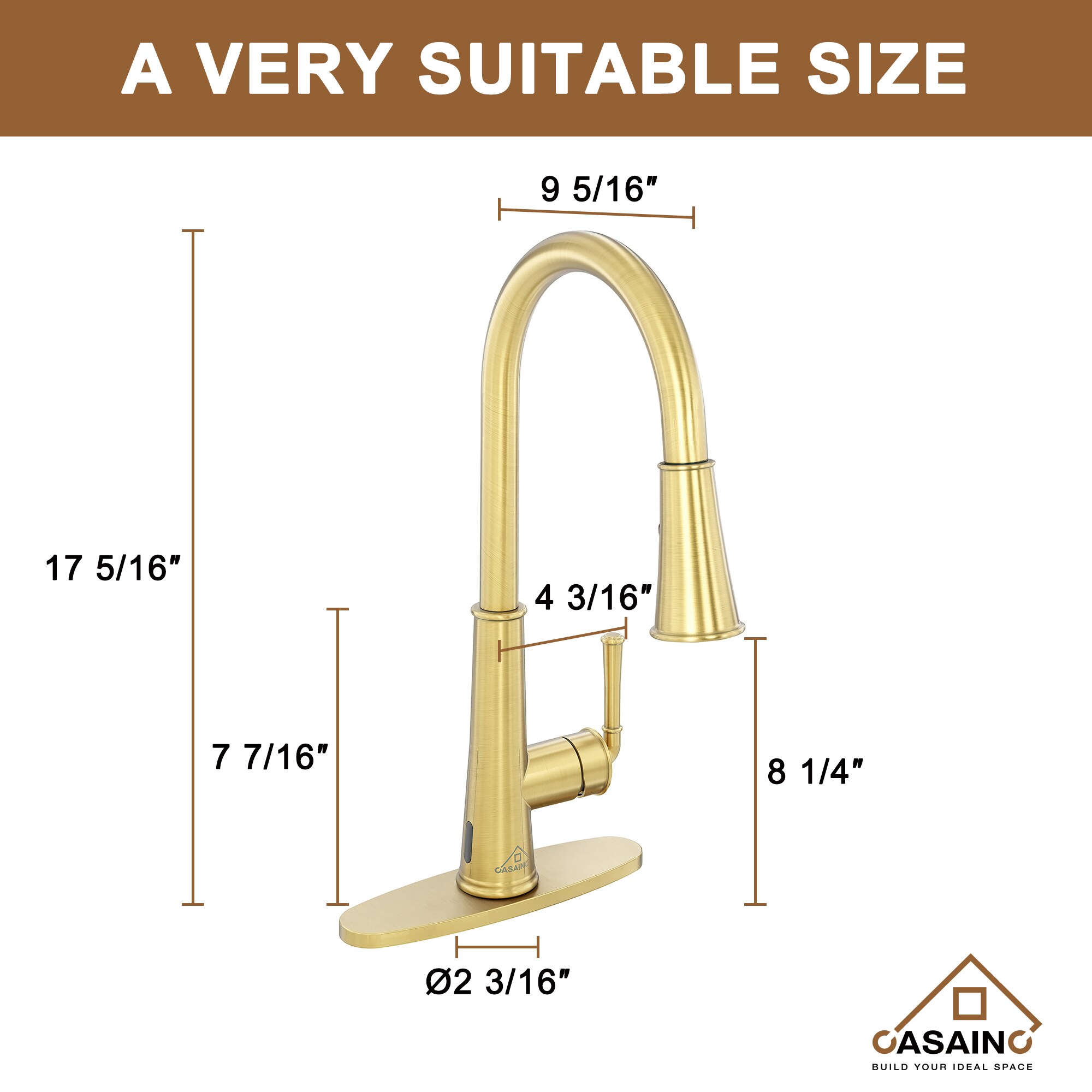 CASAINC CA-W3085-BG Kitchen-Faucets - View #11