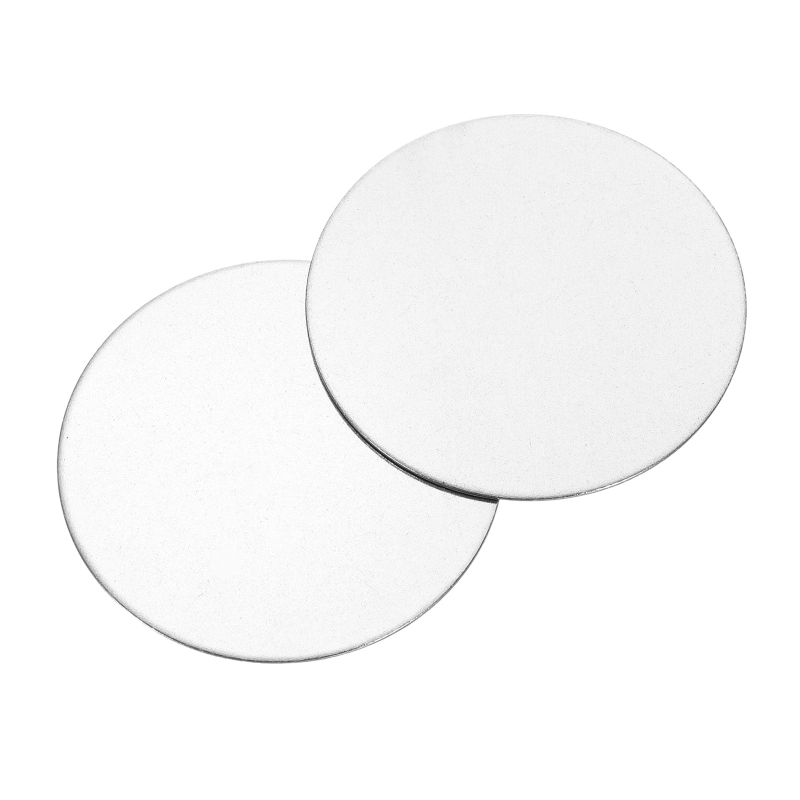 Unique Bargains - 2pcs Stainless Steel Disc 2 3/4inch(70mm) Dia 0.04inch(1.1mm) Thick 304 Stainle...