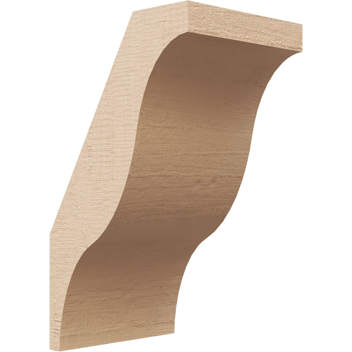 Ekena Millwork BRCUR05X06X10FSTRCPR 5-in x 10-in x 6-in Primed Urethane Funston Rough Cedar TimberThane Knee Brace