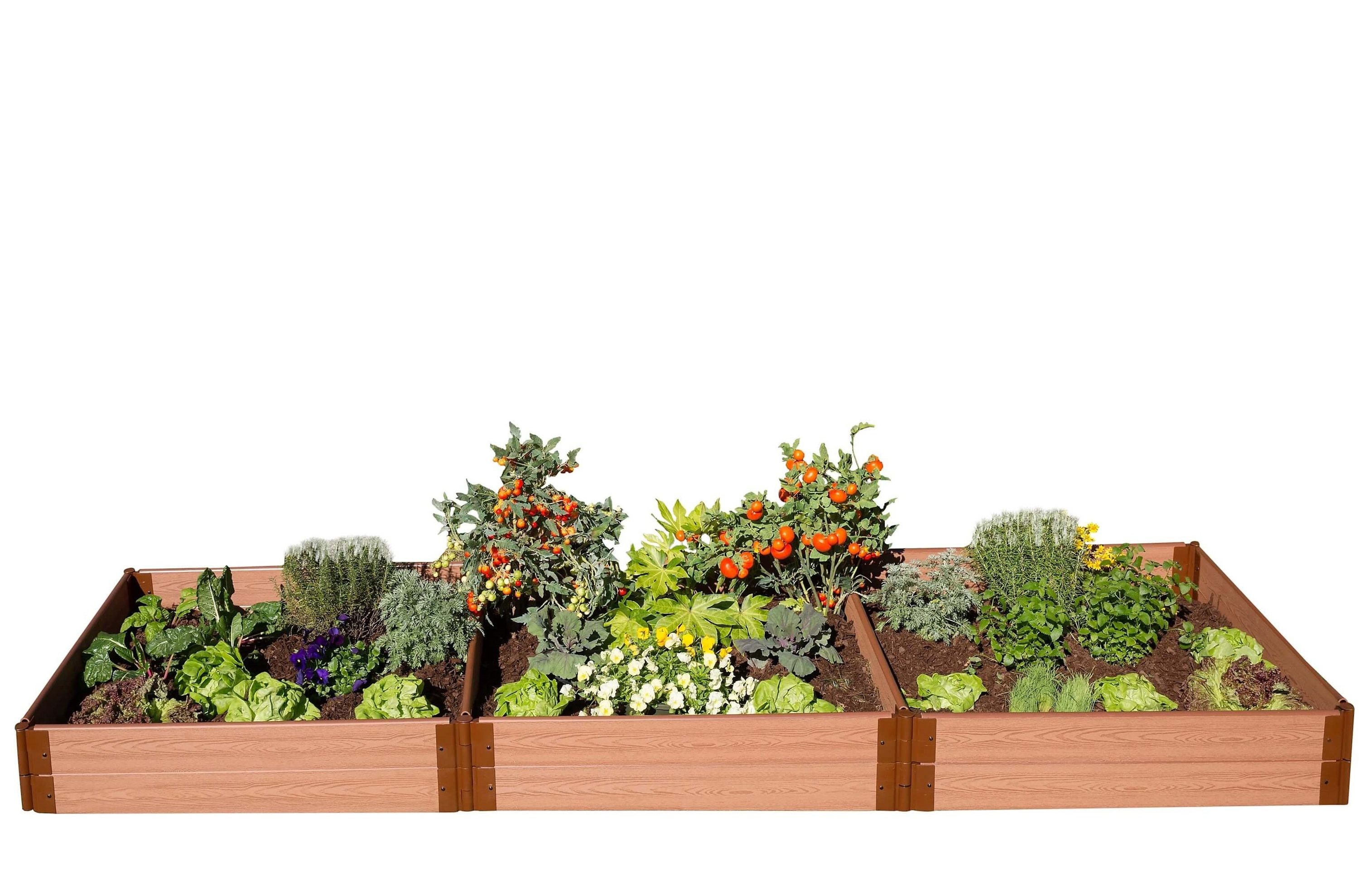 Frame It All 300001400 48-in W x 144-in L x 11-in H Brown Composite Raised Garden Bed