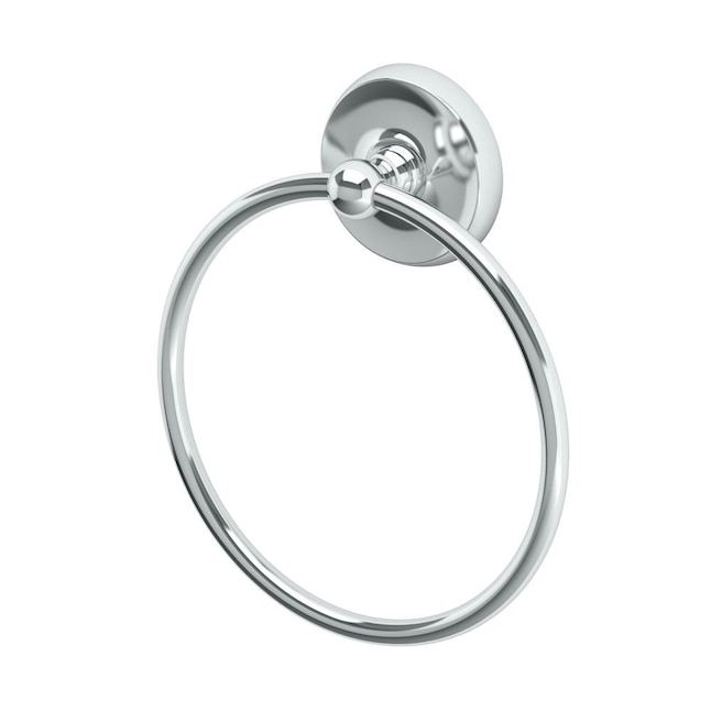 allen + roth Designer II Chrome Wall Mount Single Towel Ring in