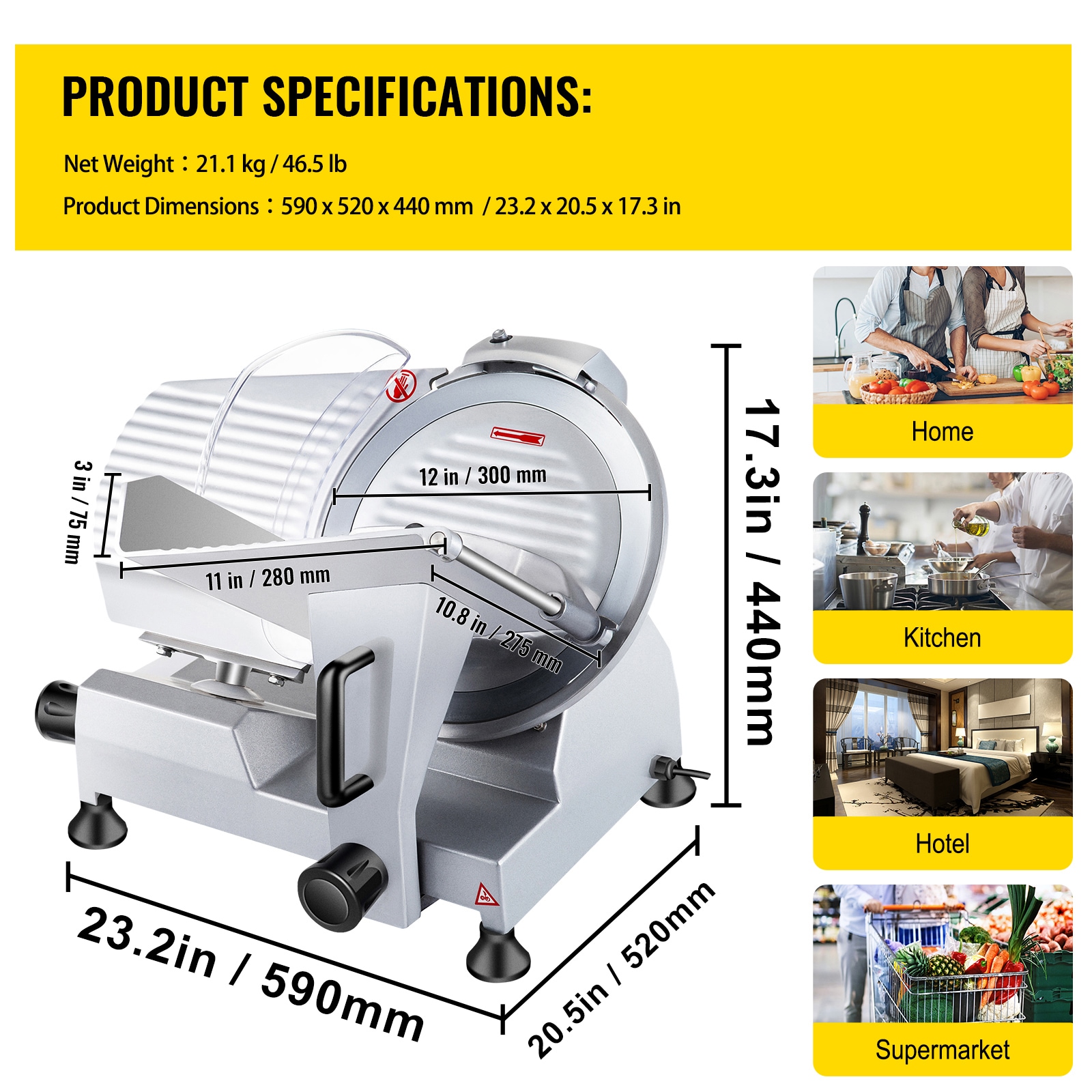 VEVOR SCSYDRQPJ25002411V1 Food-Slicers - View #7