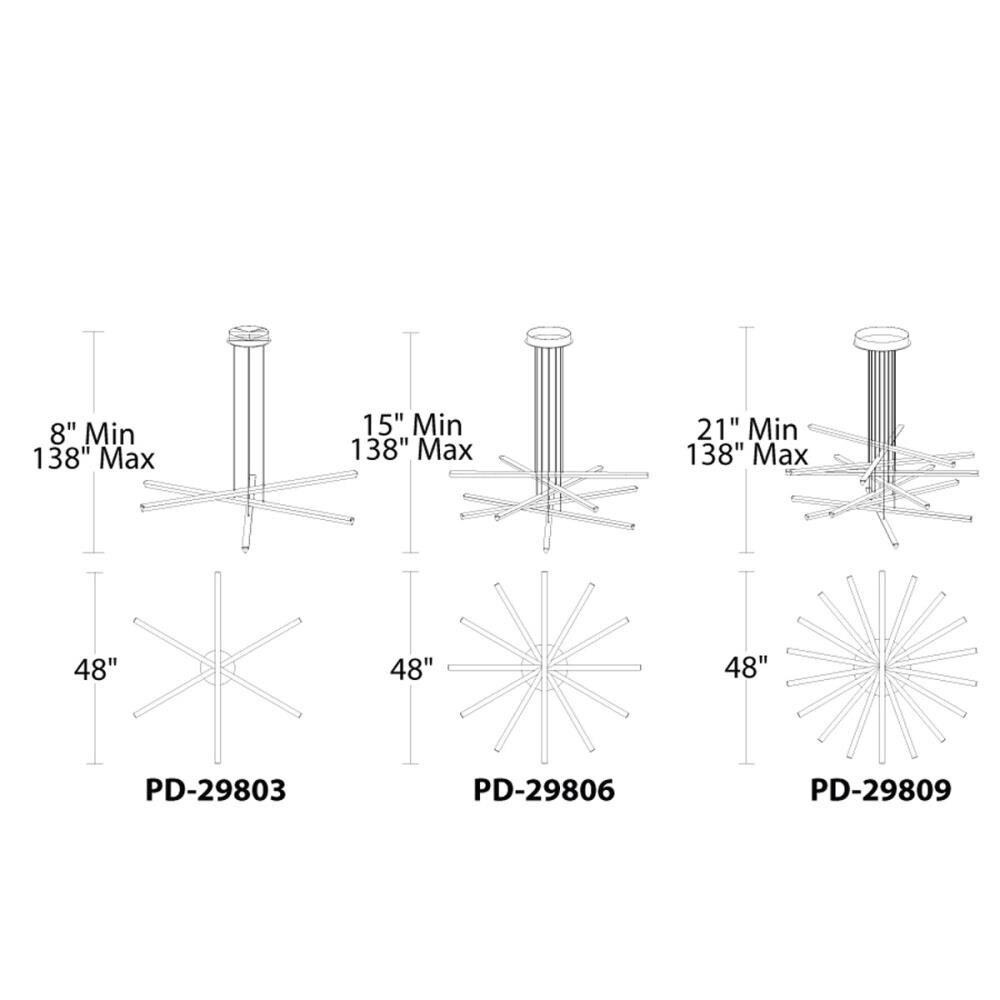 dweLED PD-29809-BK Pendant-Lights - View #2