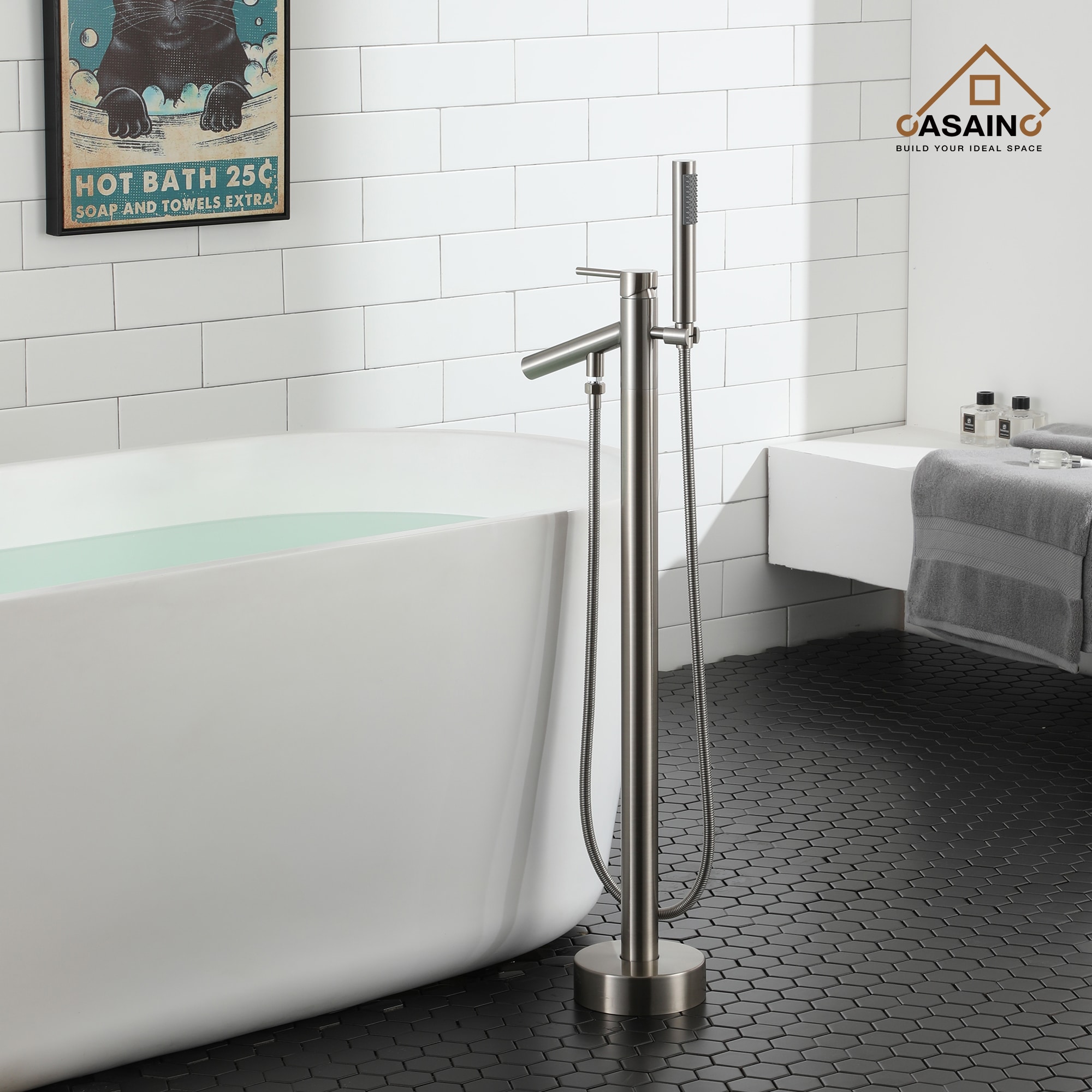 CASAINC MCS96-MB Roman-Tub-Faucets - View #4