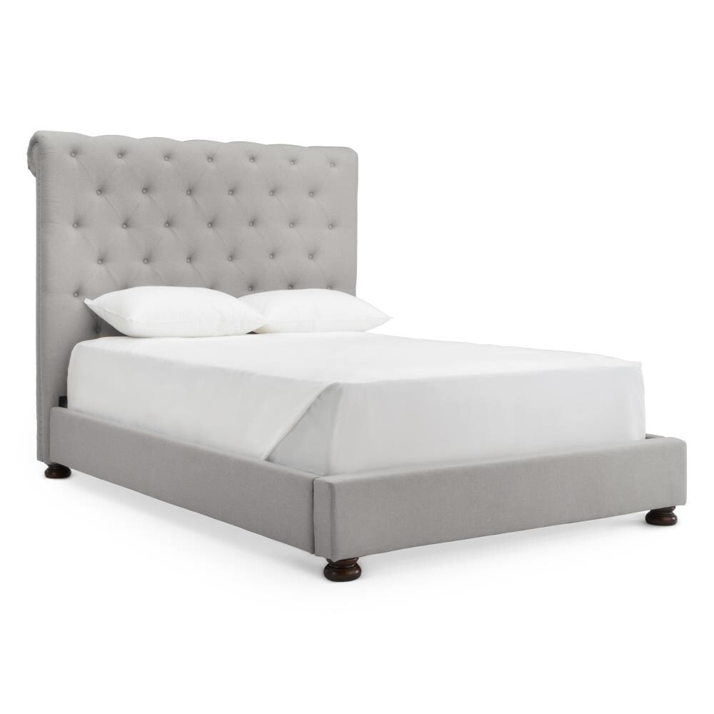 Rst Brands Emma Queen Tufted Bed Grey, Queen Gray Tufted Headboard And Footboard