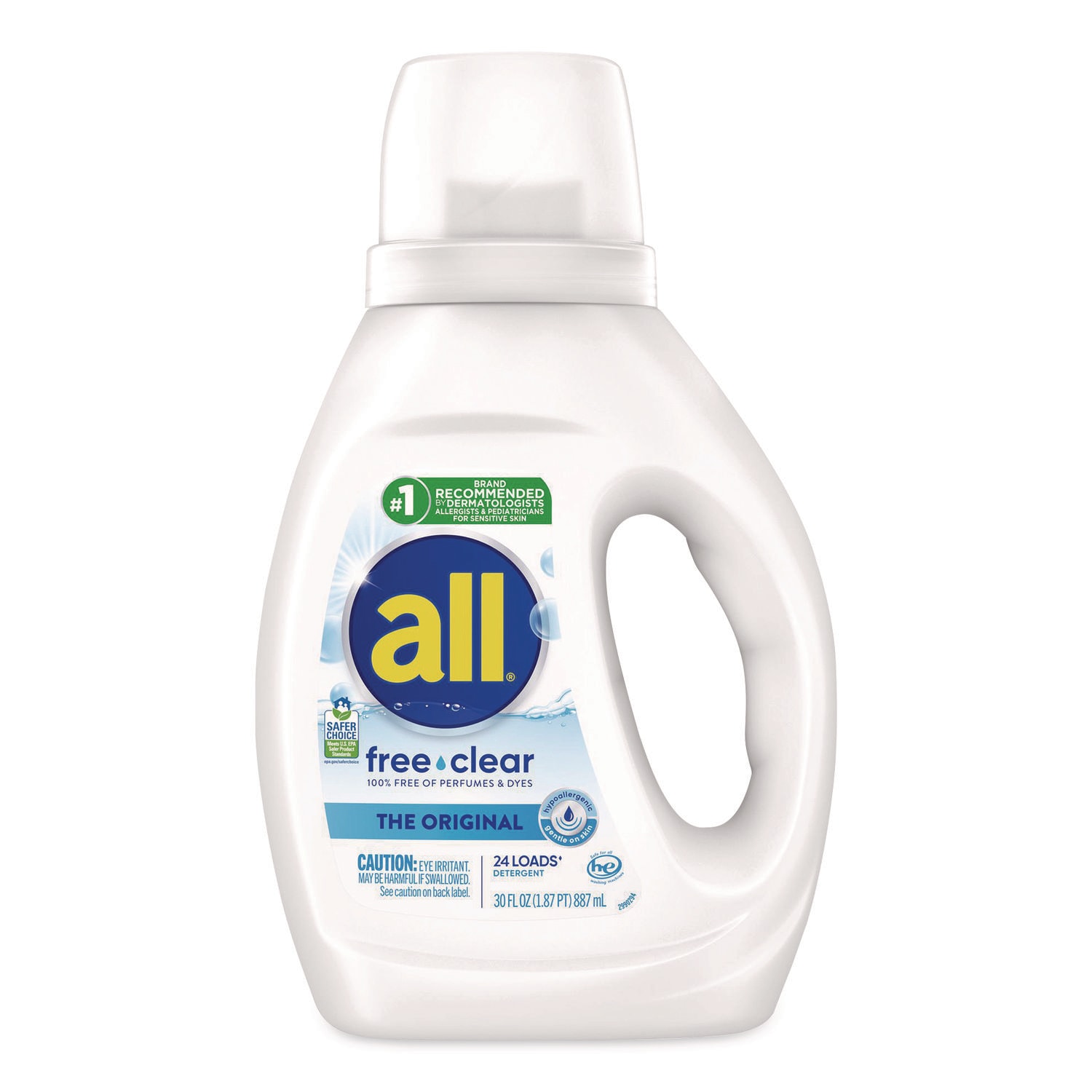 Dial Professional ESNDIA47427 Free Clear HE Laundry Detergent  24 Loads  Unscented  30 oz Bottle  6 Carton