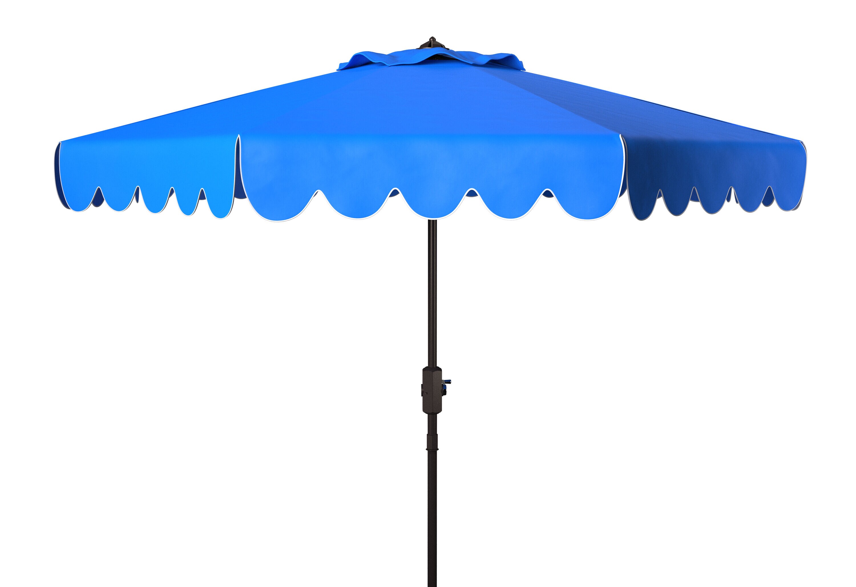 Safavieh PAT8010P 8.4-Feet Aluminum Blue Auto-tilt Market Patio Umbrella