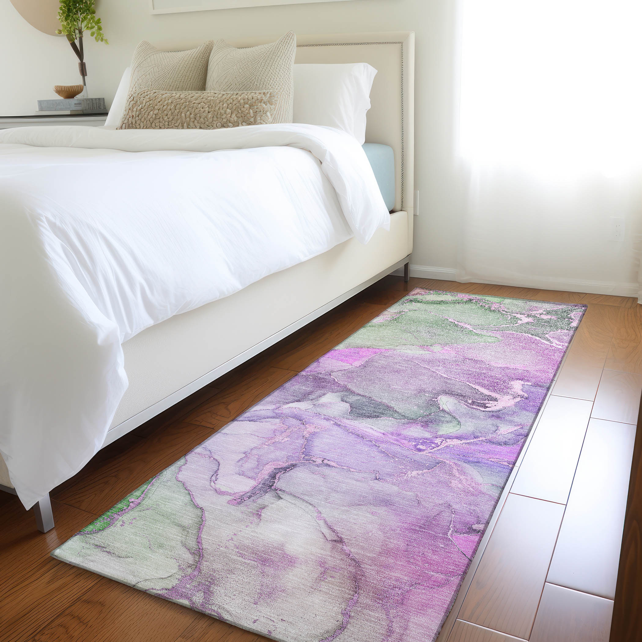 Addison Rugs ACN500PP2X8 Chantille ACN500PP 2 x 7 (ft) Polyester Purple Rectangular Indoor/Outdoor Geometric Machine washable Area rug