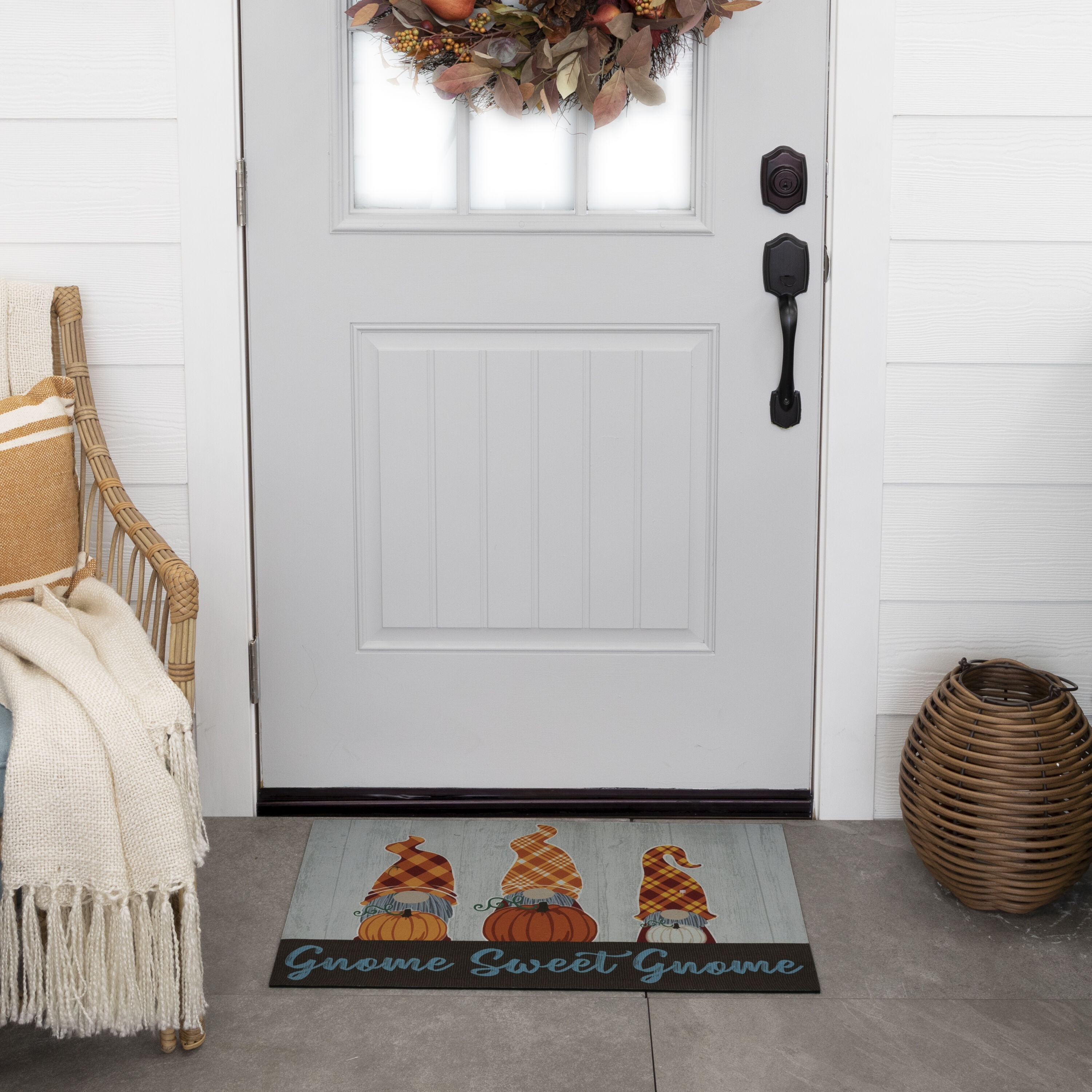 Go Away Doormat, Funny Front Door Welcome Mat for Outdoor Porch or Patio,  Natura