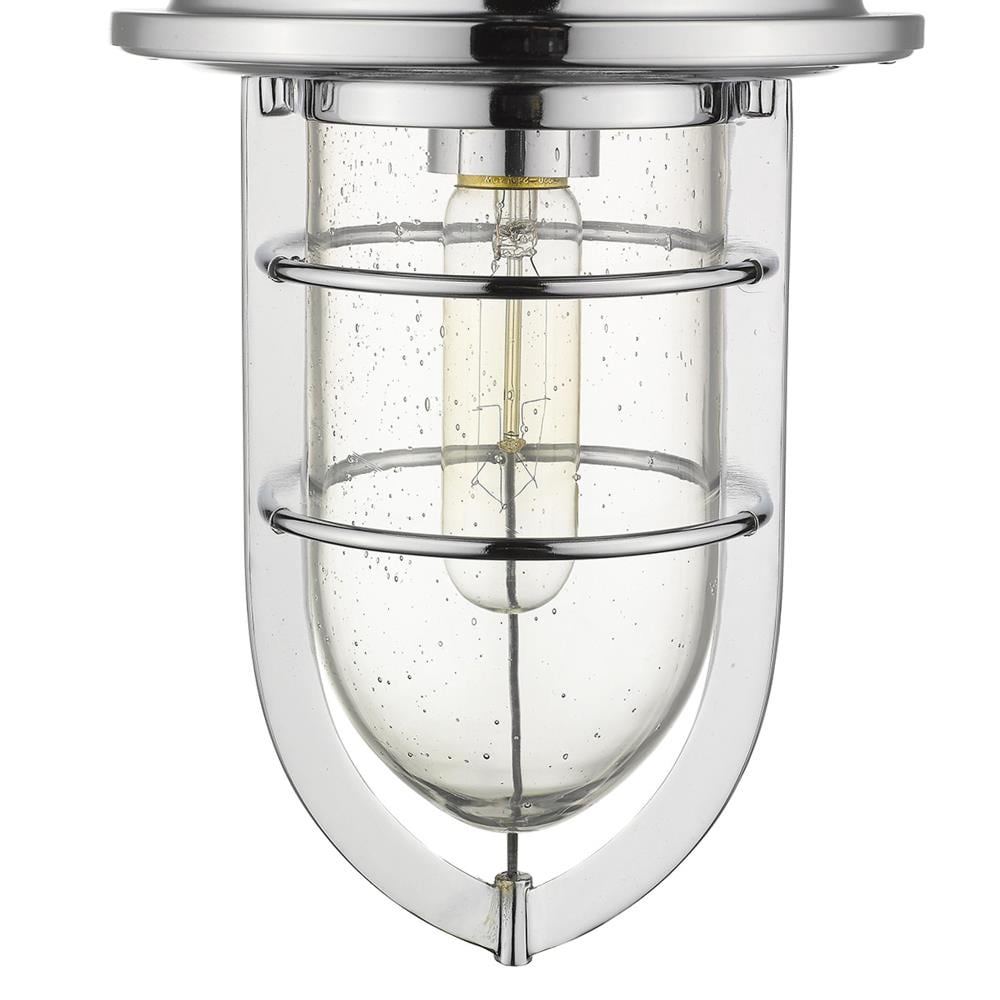 Dylan Nautical Chrome Mini-Pendant Light for Indoor/Outdoor Use