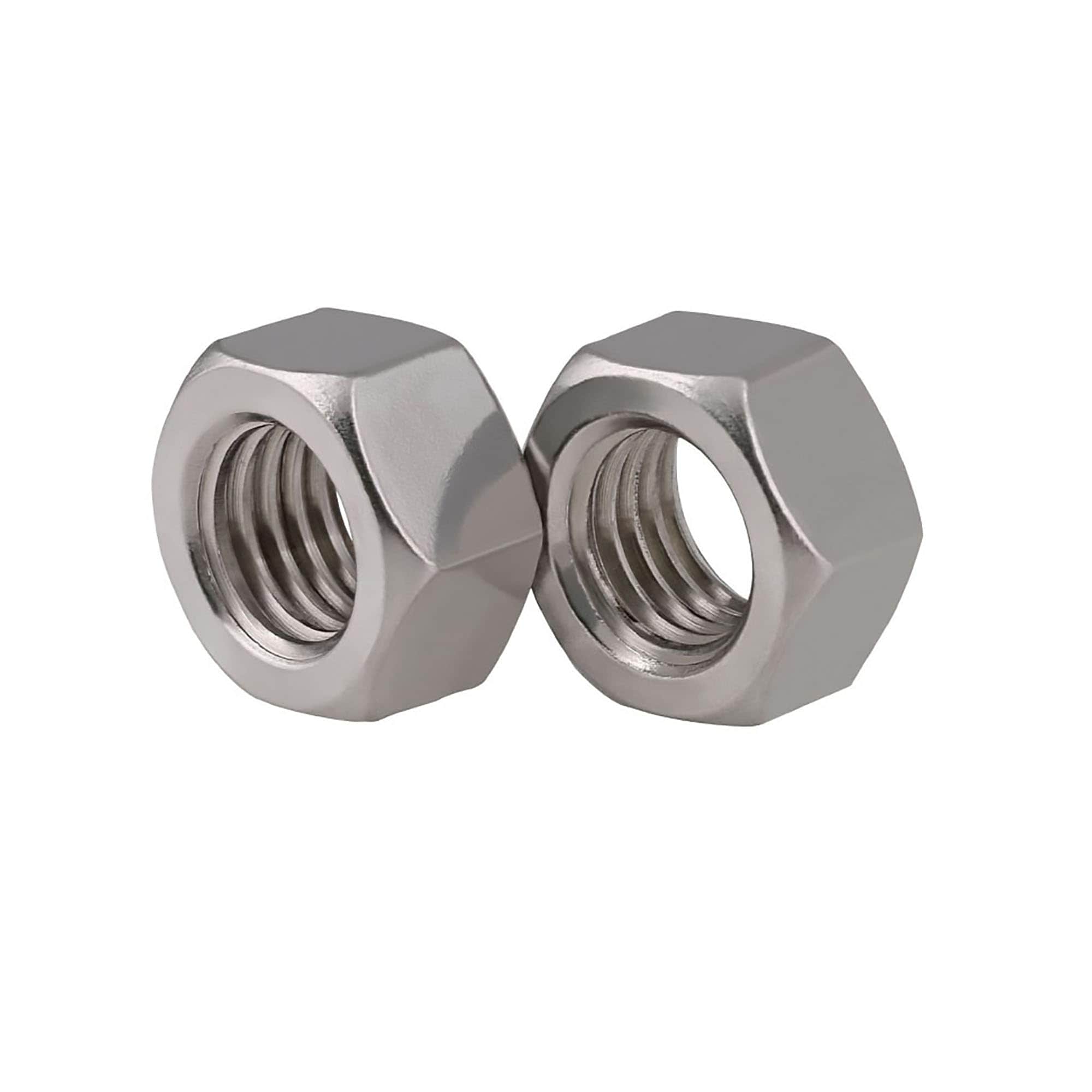 SenQWFa M6 Hex Nut Stainless Steel 304 Thread Pitch 1.0mm Pack of 50 Durable Metal Hardware for Indoor and Outdoor Use durable home and garden #LDC0814Q015