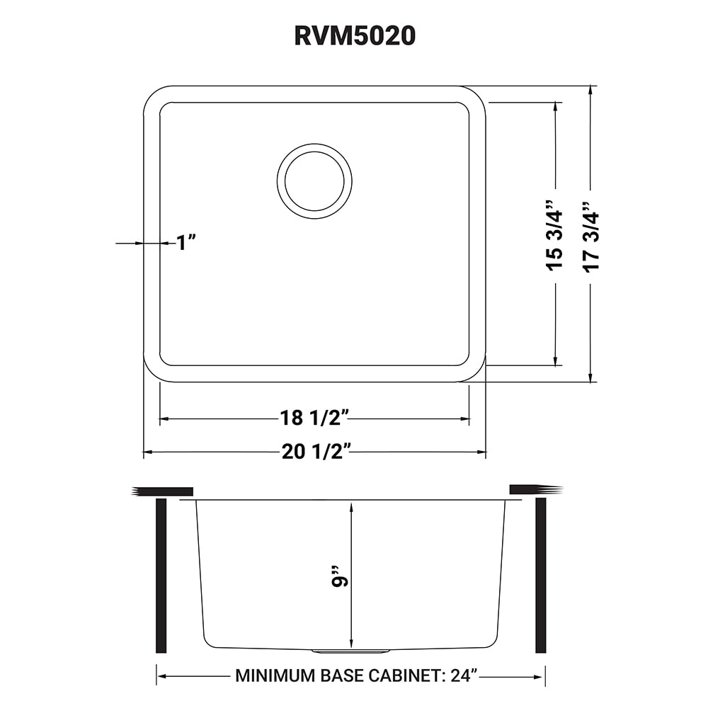 Ruvati RVM5020 Bar-Prep-Sinks - View #8