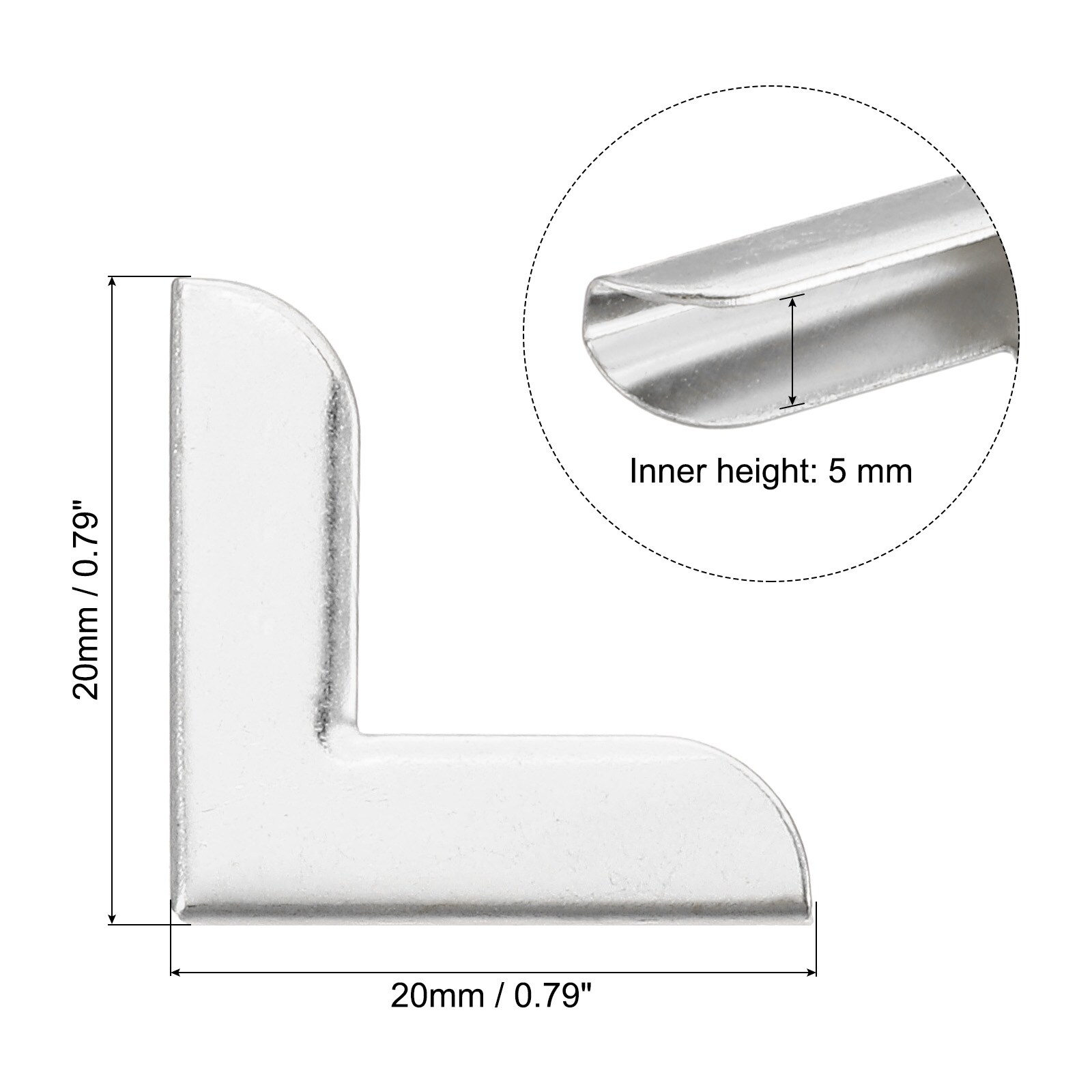 PATIKIL 20mm Metal Book Corners 200pcs Photo Corners Book Corners ...